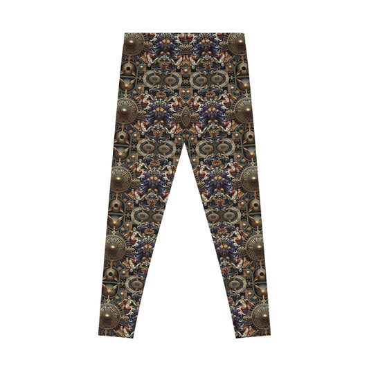 Digital Renaissance Luxurious Streetwear Inspired By Classical Art With a Modern Twist Stretch Leggings - 8404 Design-55