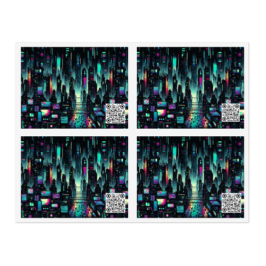 Tech Noir Graphics Cyberpunk Tech Aesthetic Sticker Sheets - 8404 Design-57