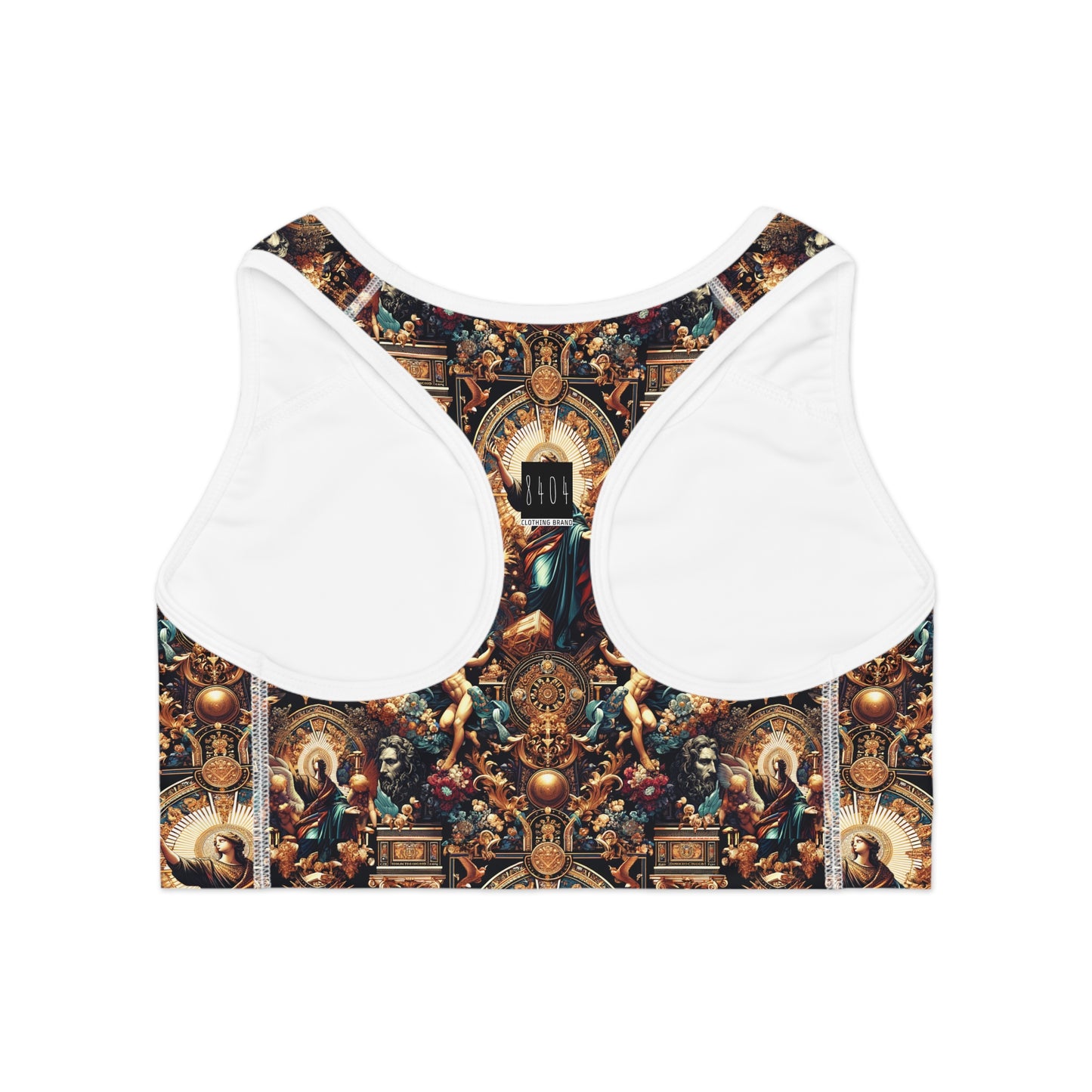 Digital Renaissance Luxurious Streetwear Inspired By Classical Art With a Modern Twist Sports Bra - 8404 Design-64