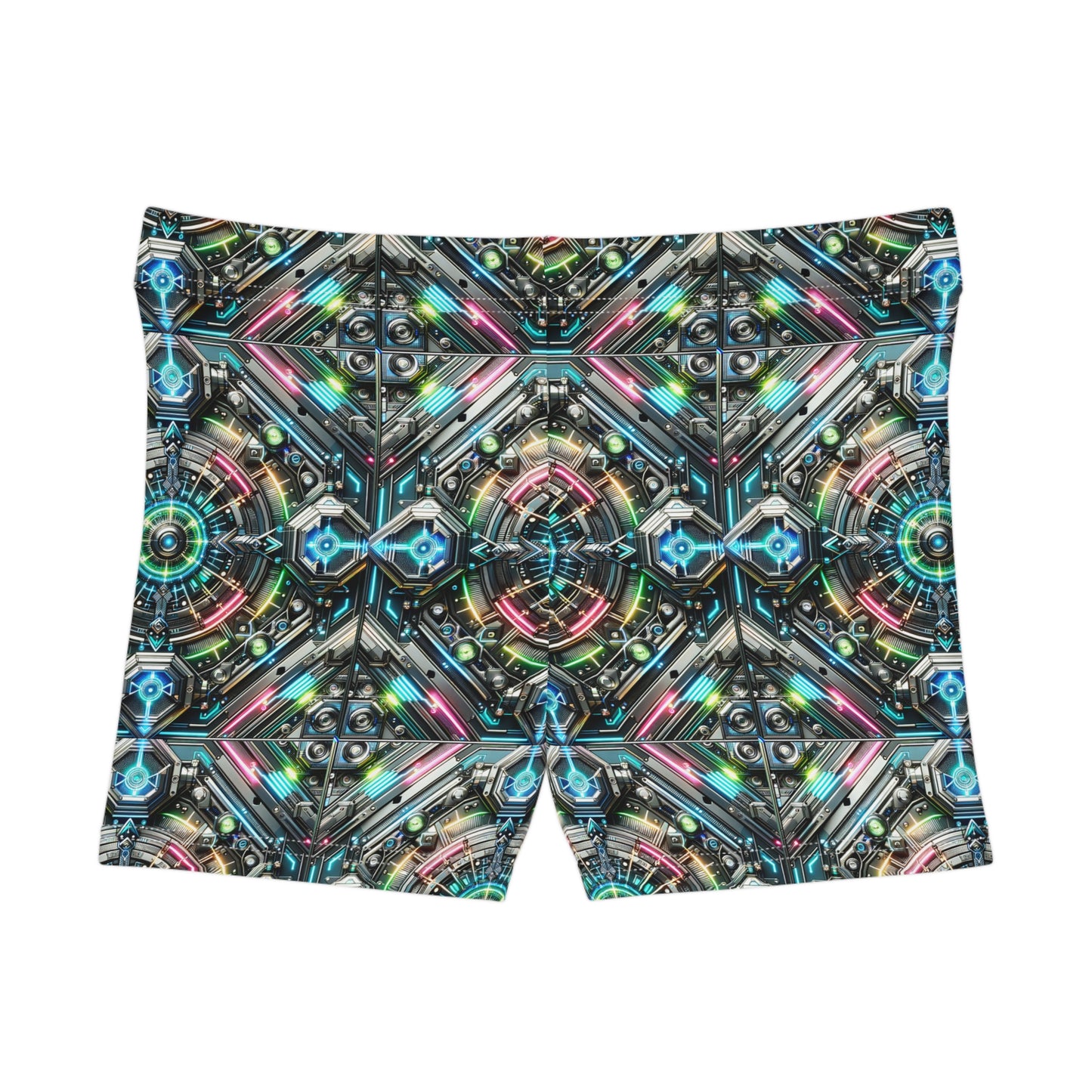 Tech-Infused Futurism Futuristic Tech Women's Shorts - 8404 Design-53