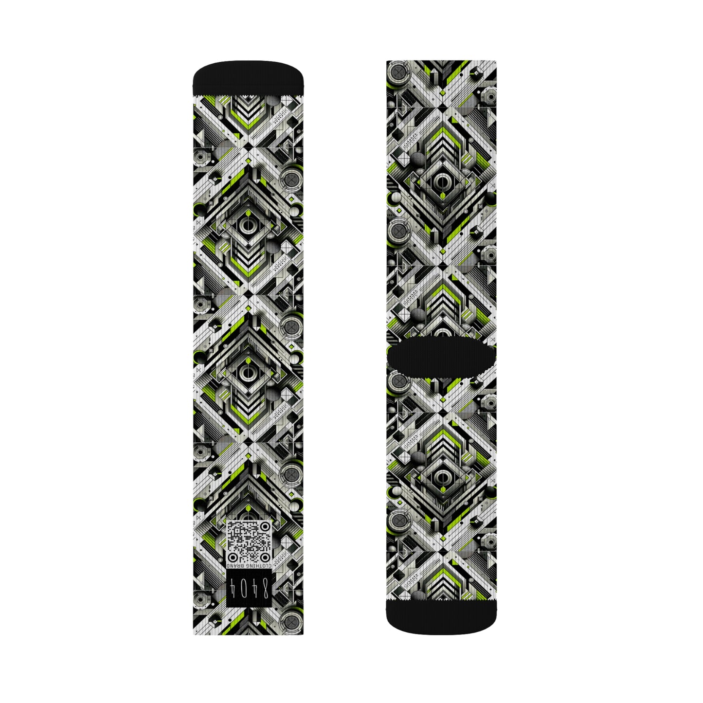 Elevated Sporty Tech Tech-Forward Streetwear Sublimation Socks - 8404 Design-70