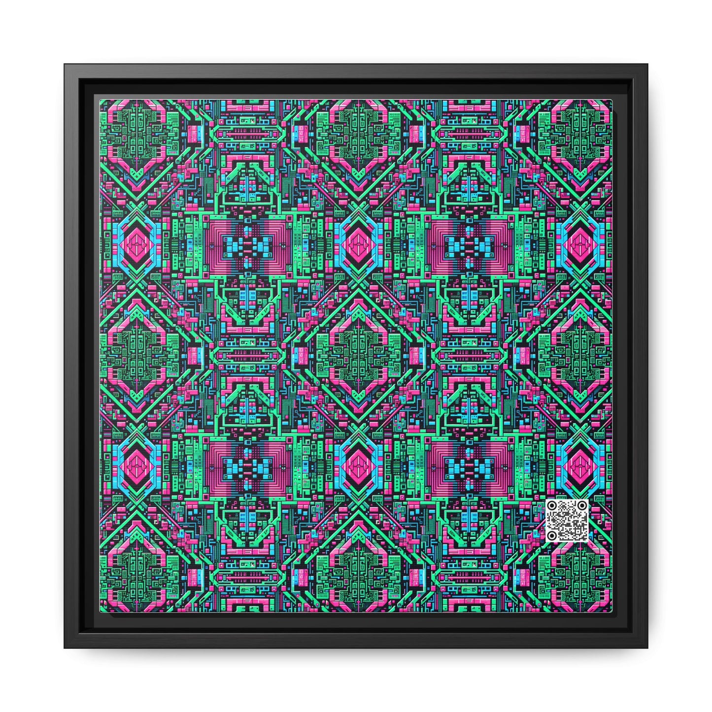 Digital Glitch Vibes Tech-Inspired Streetwear Matte Canvas, Framed (multi-Color) - 8404 Design-71 A