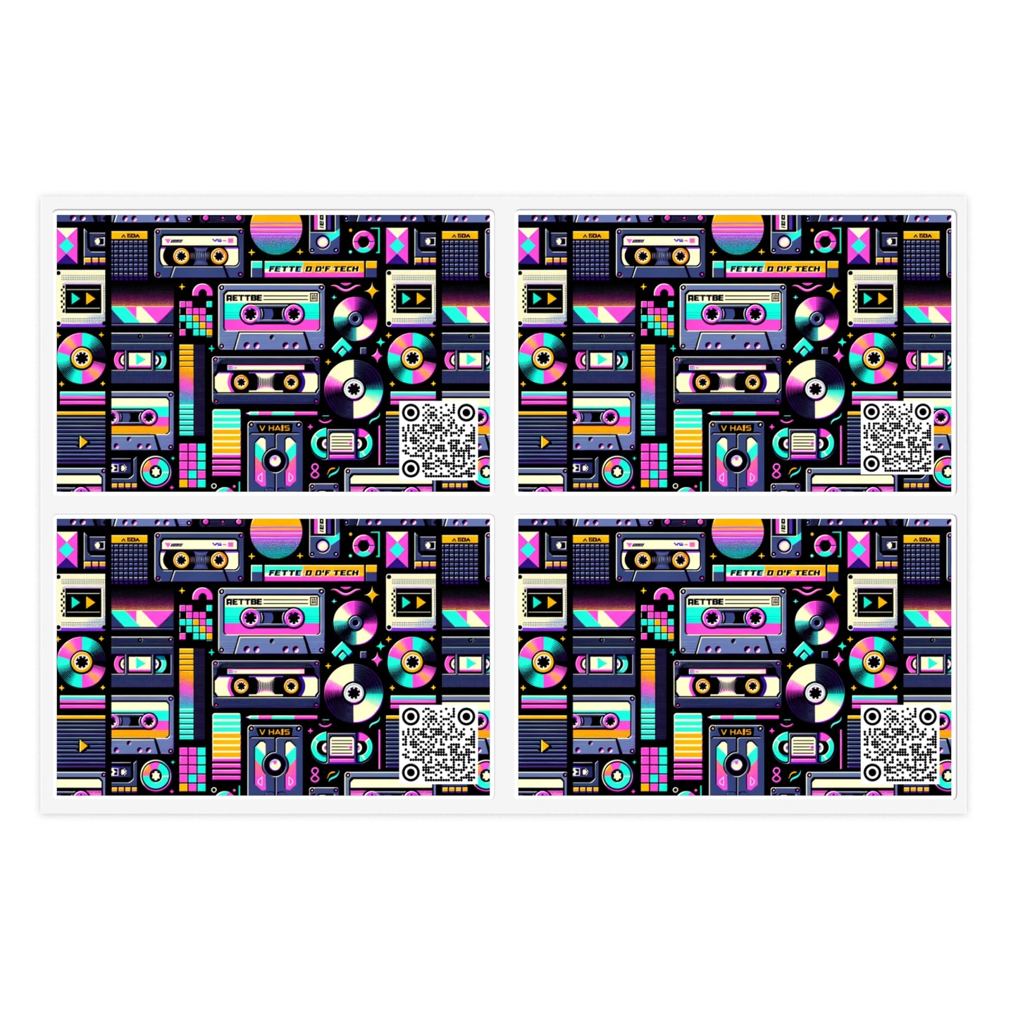 Digital Nostalgia Tech-Inspired Retro Fusion Sticker Sheets - 8404 Design-48