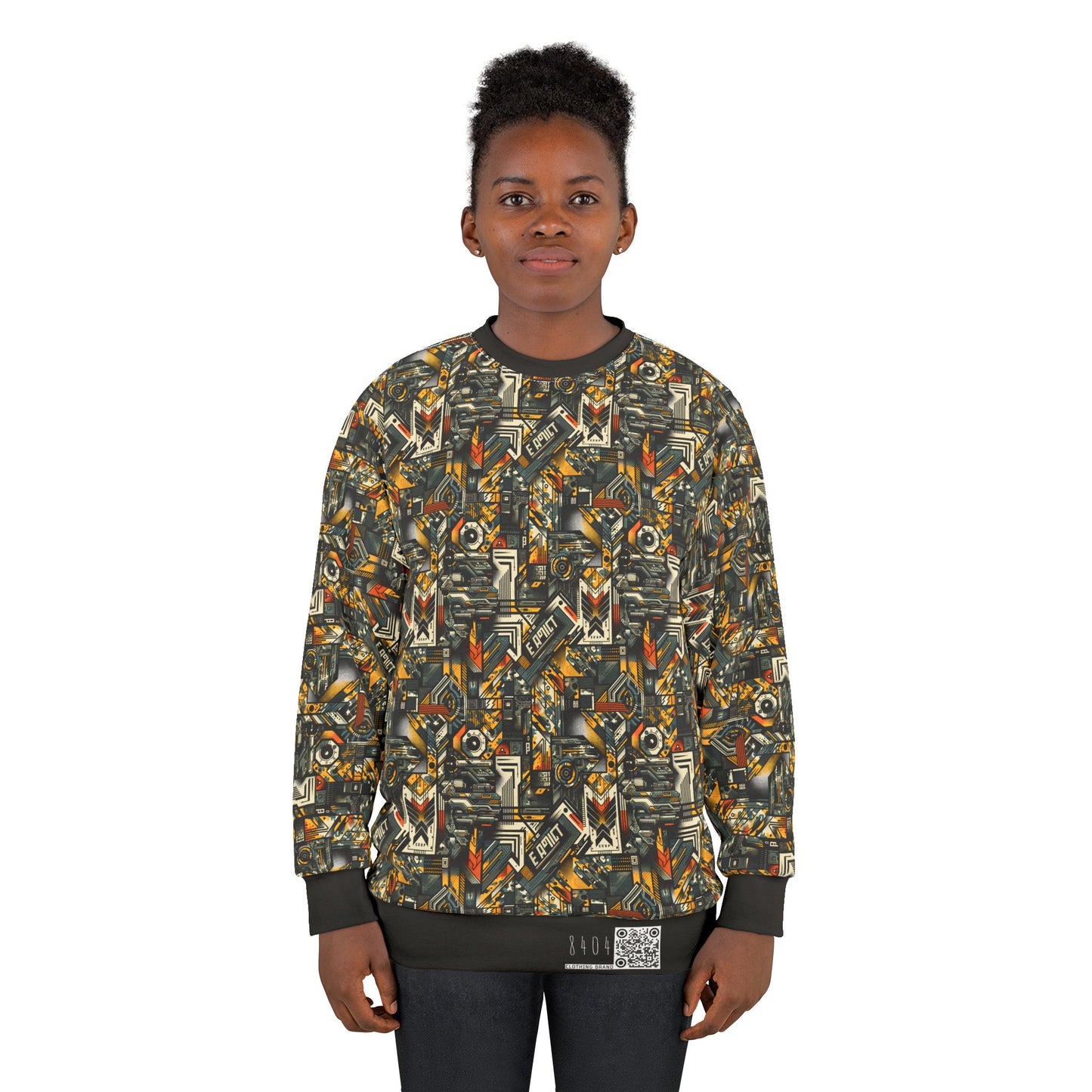 Digital Punk Futuristic Grunge Sweatshirt - 8404 Design-49