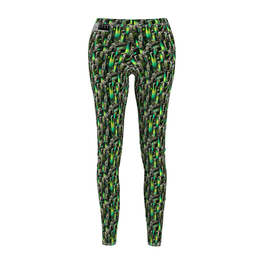 Digital Rebellion Tech-Forward Streetwear Women's Cut & Sew Casual Leggings - 8404 Design-63