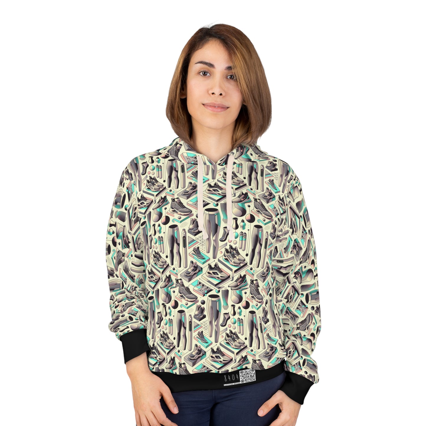 Tech-Infused Athleisure Futuristic Athletic Tech Pullover Hoodie - 8404 Design-44