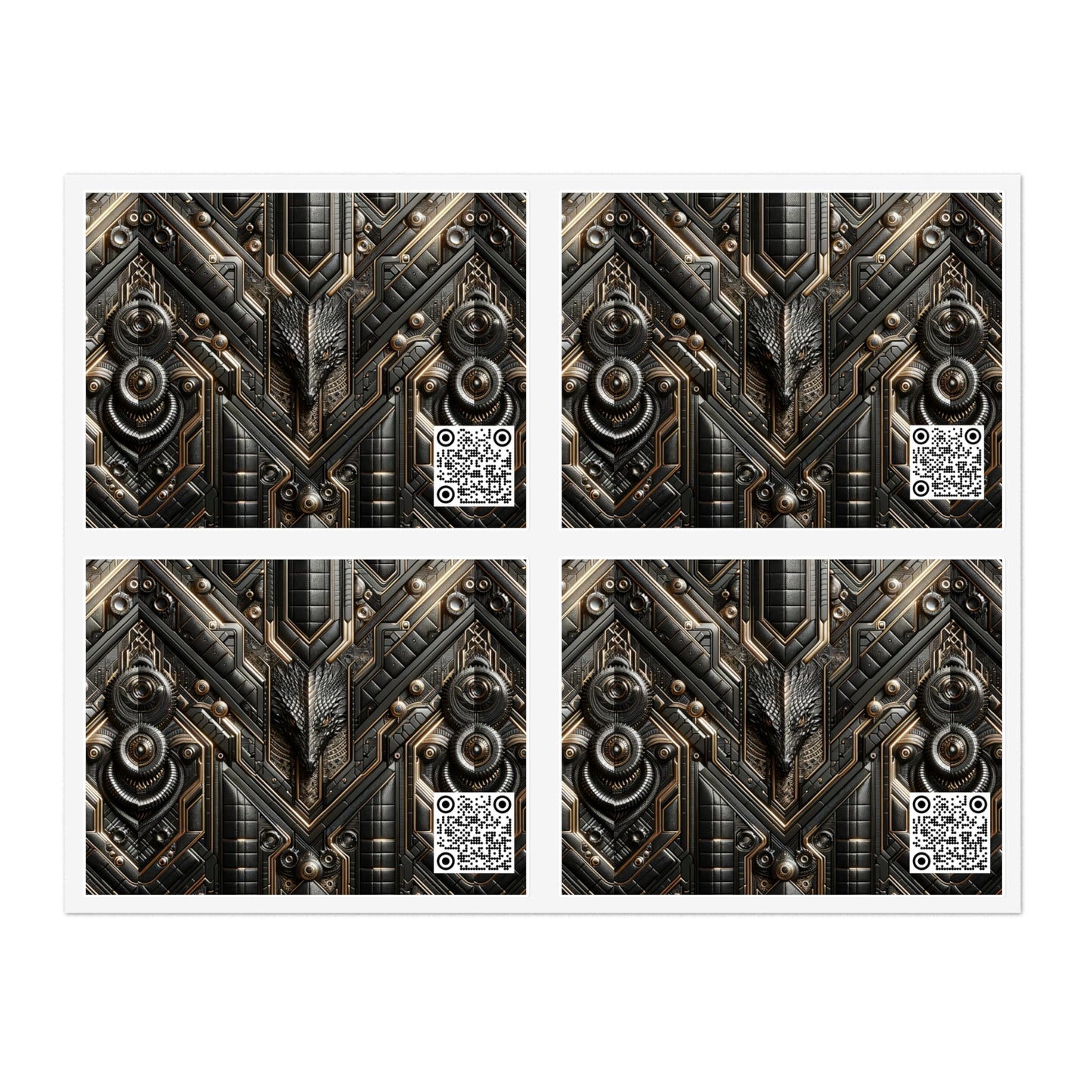 Tech Noir Fusion Sleek Tech Luxe Sticker Sheets - 8404 Design-49