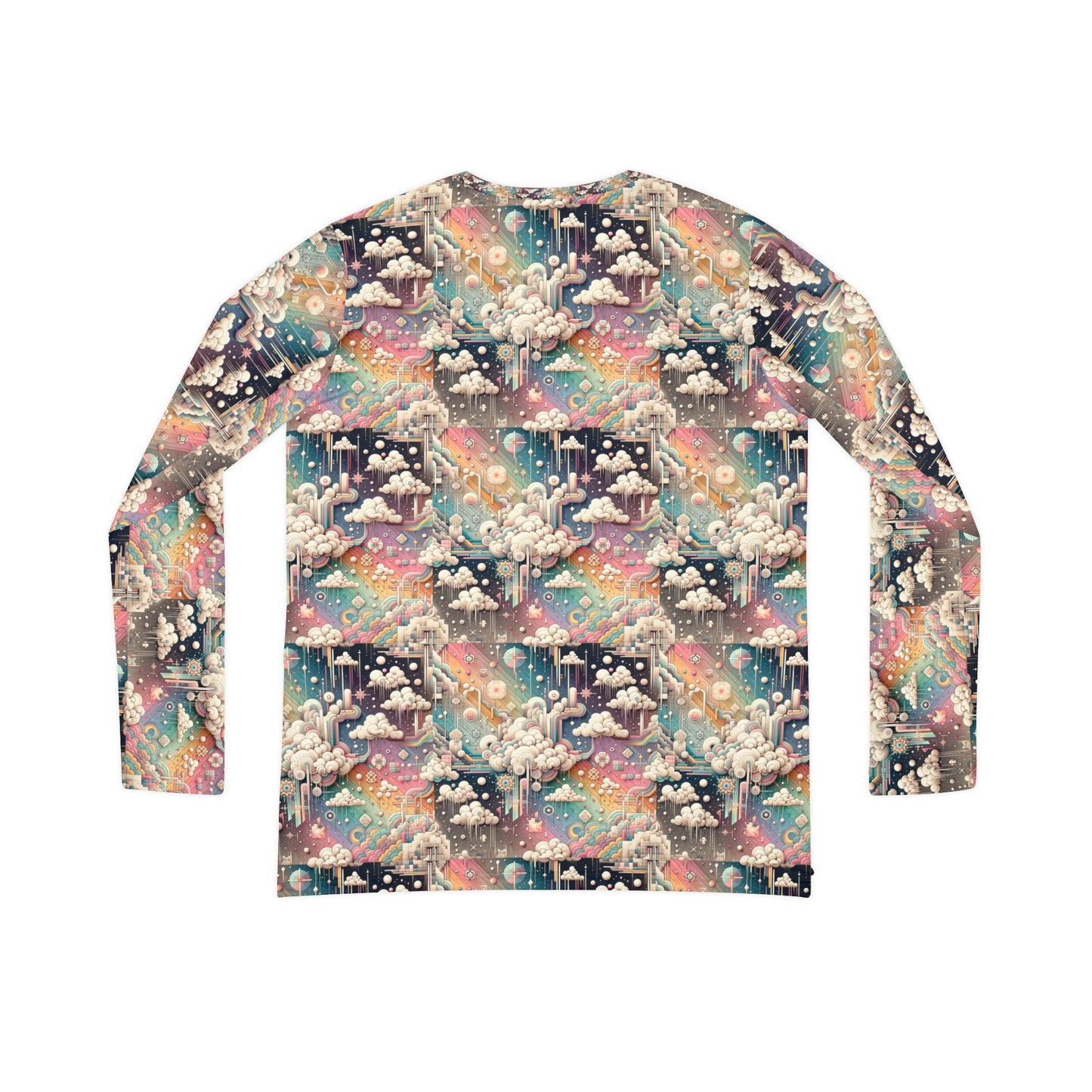 Digital Dreamland Whimsical and Nostalgic Streetwear With a Digital Twist Women's Long Sleeve V-Neck Shirt - 8404 Design-52