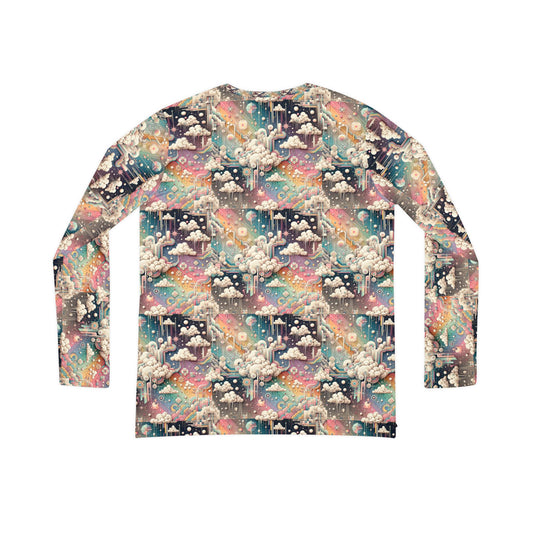 Digital Dreamland Whimsical and Nostalgic Streetwear With a Digital Twist Women's Long Sleeve V-Neck Shirt - 8404 Design-52