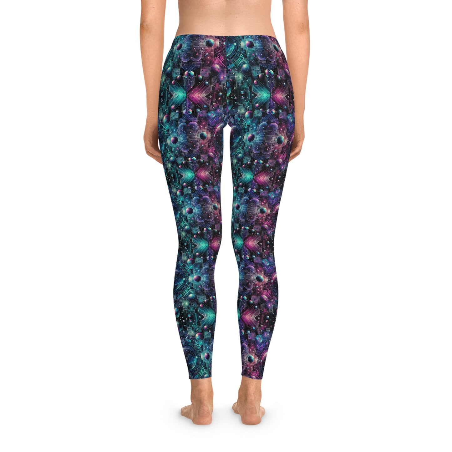 Galactic Hues Tech-Forward Cosmic Fusion Stretch Leggings - 8404 Design-59