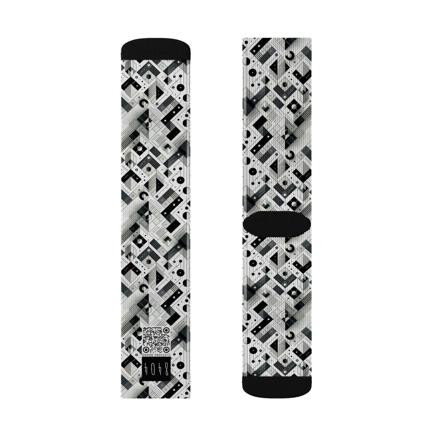 Digital Minimalism Minimalist Tech Sublimation Socks - 8404 Design-69