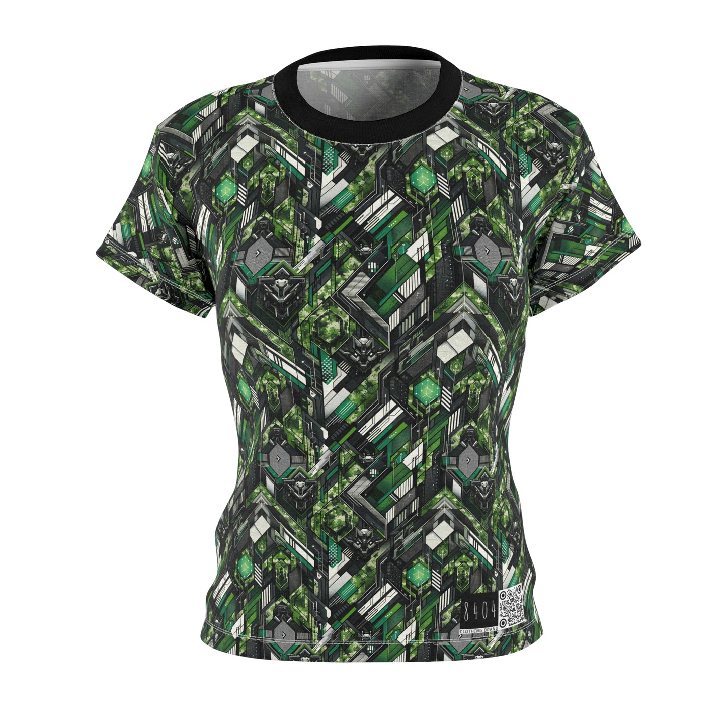 Tech Camo Fusion Tech-Forward Streetwear With a Futuristic Edge Women's Cut & Sew Tee - 8404 Design-58