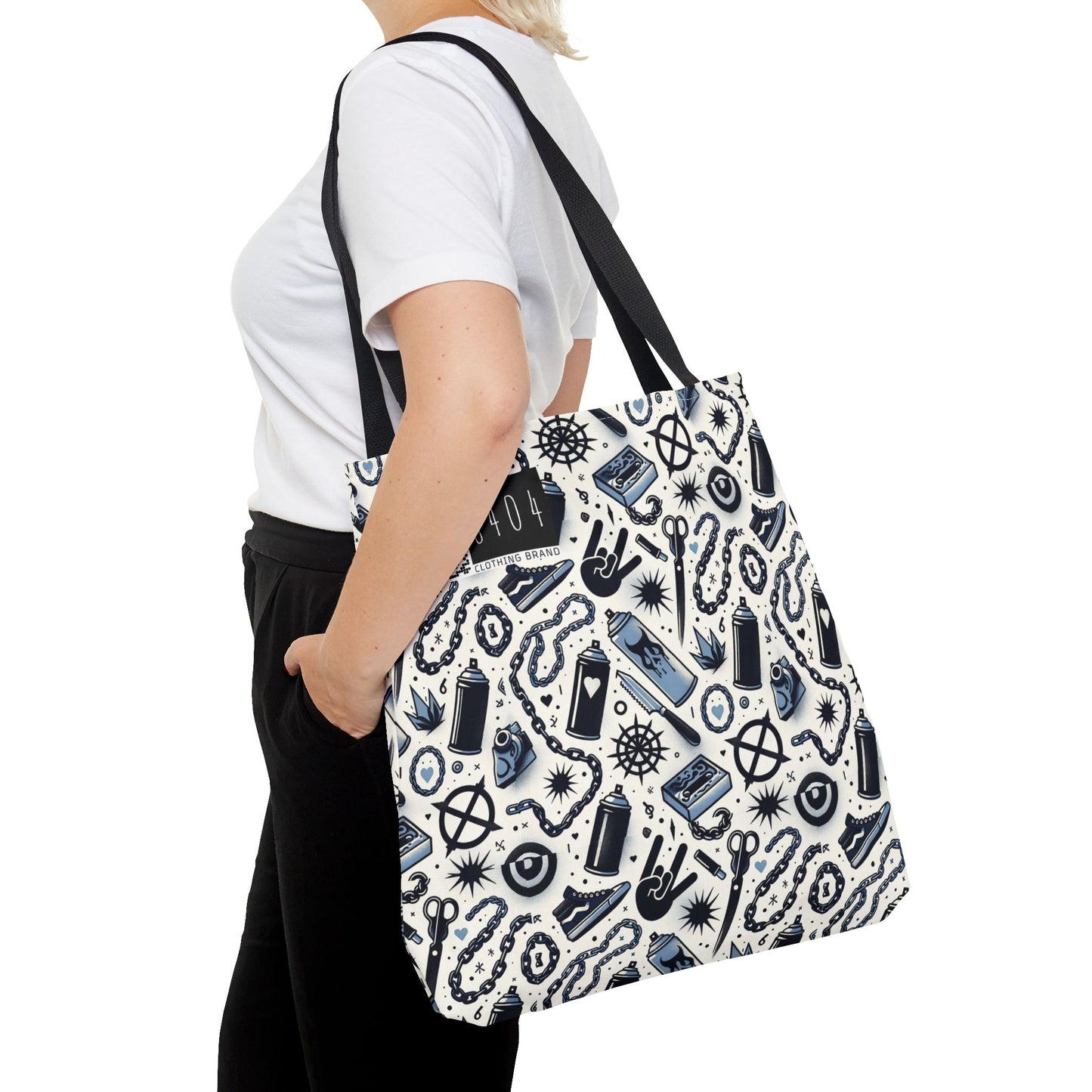 Cultural Rebellion Graphics Edgy and Rebellious With a Hint of Nostalgia Tote Bag - 8404 Design-57