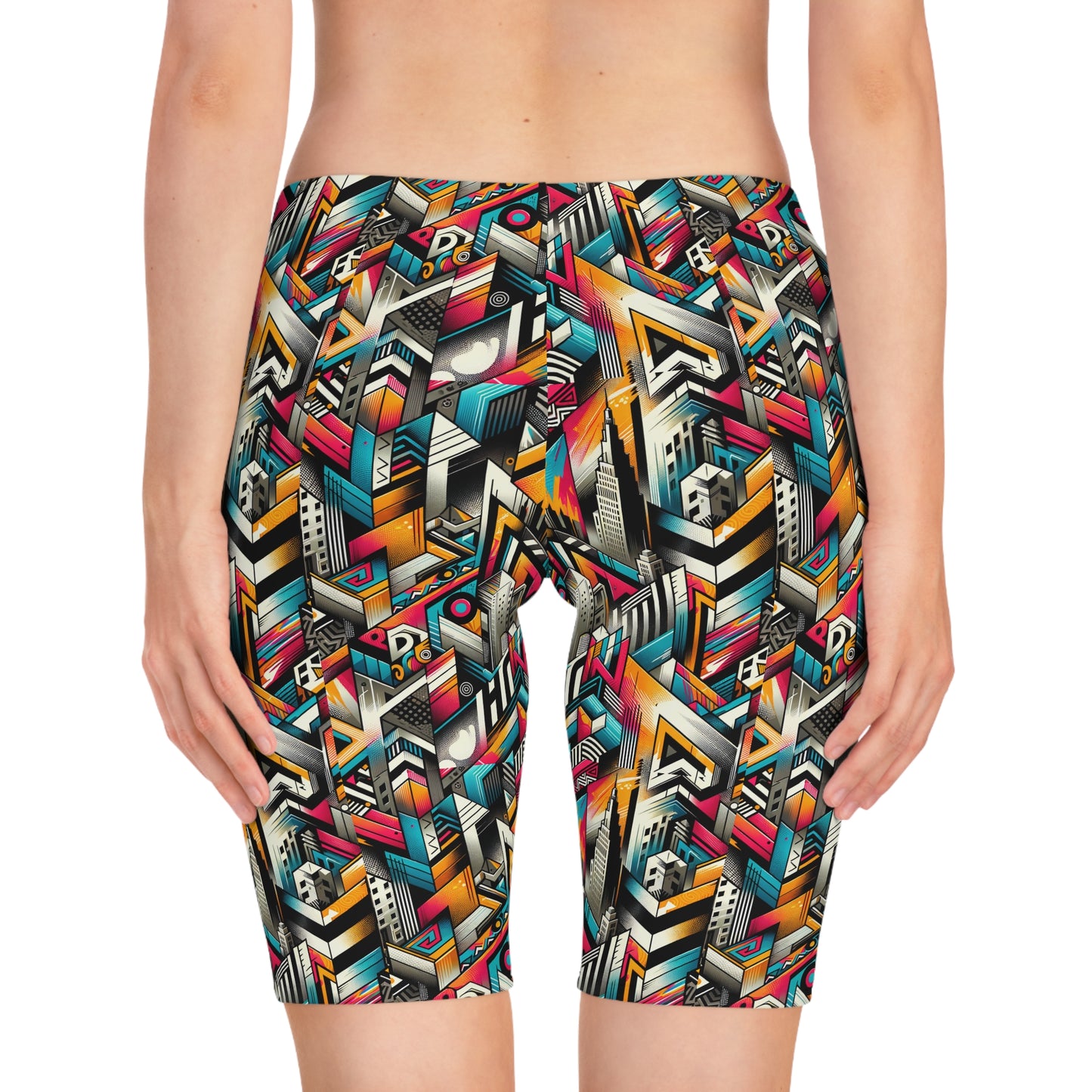 Graffiti Revival Urban Street Art Women's Bike Shorts - 8404 Design-62