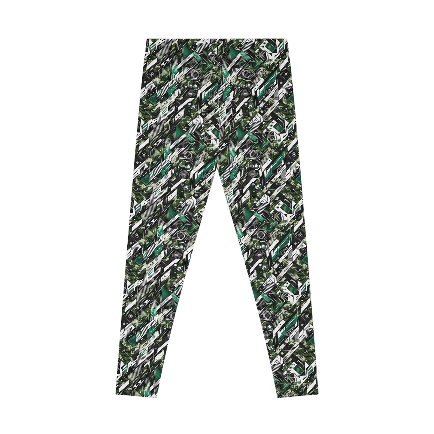 Tech Camo Fusion Tech-Forward Streetwear With a Futuristic Edge Stretch Leggings - 8404 Design-63