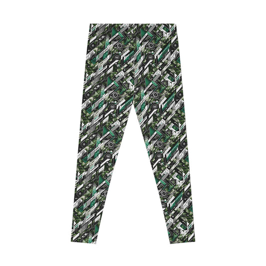 Tech Camo Fusion Tech-Forward Streetwear With a Futuristic Edge Stretch Leggings - 8404 Design-63