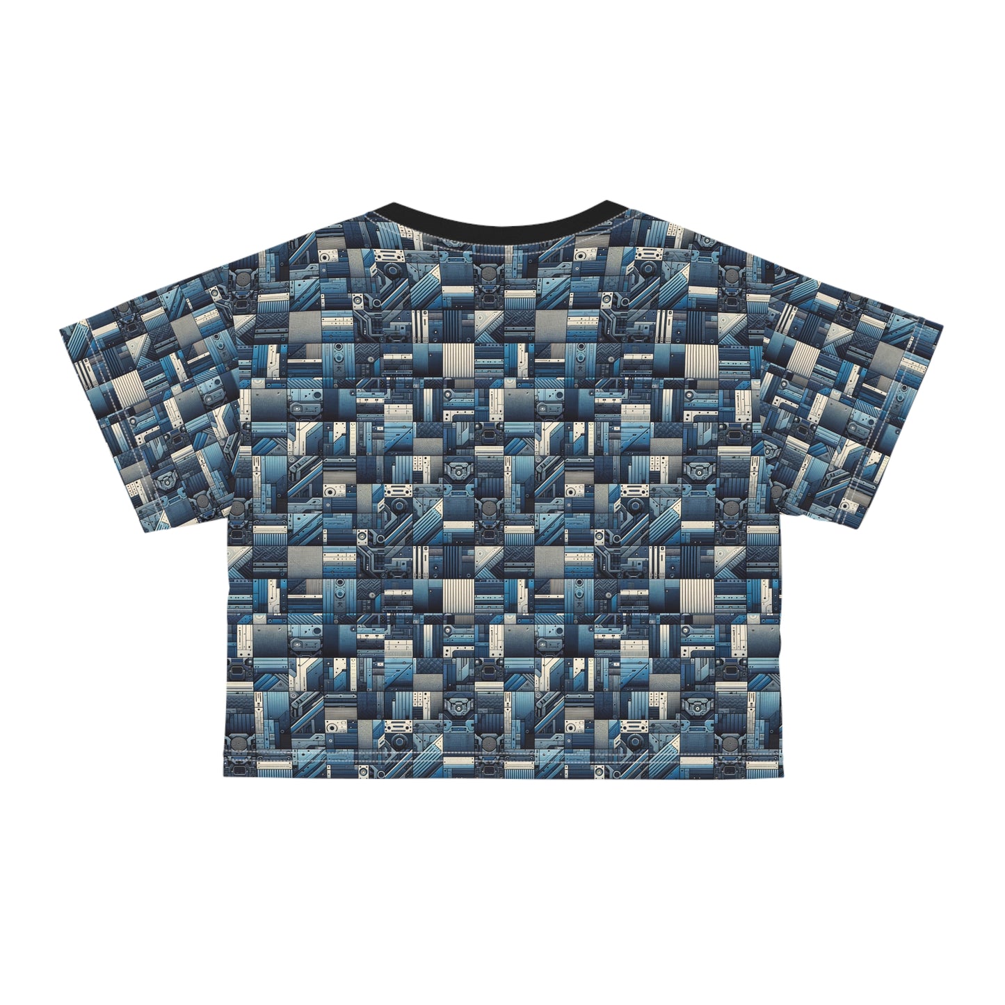 Tech-Inspired Utility Tech-Forward Streetwear With Utilitarian Edge Crop Tee - 8404 Design-44