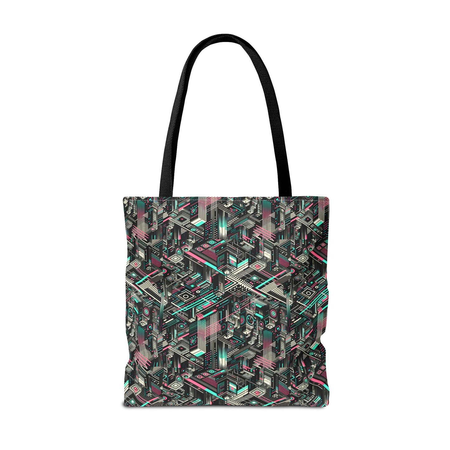 Digital Dreamland Tech-Inspired Streetwear Tote Bag - 8404 Design-51