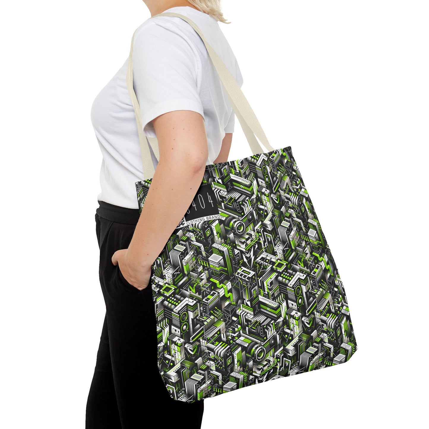 Graffiti Tech Fusion Bold Streetwear Fusion Tote Bag - 8404 Design-53