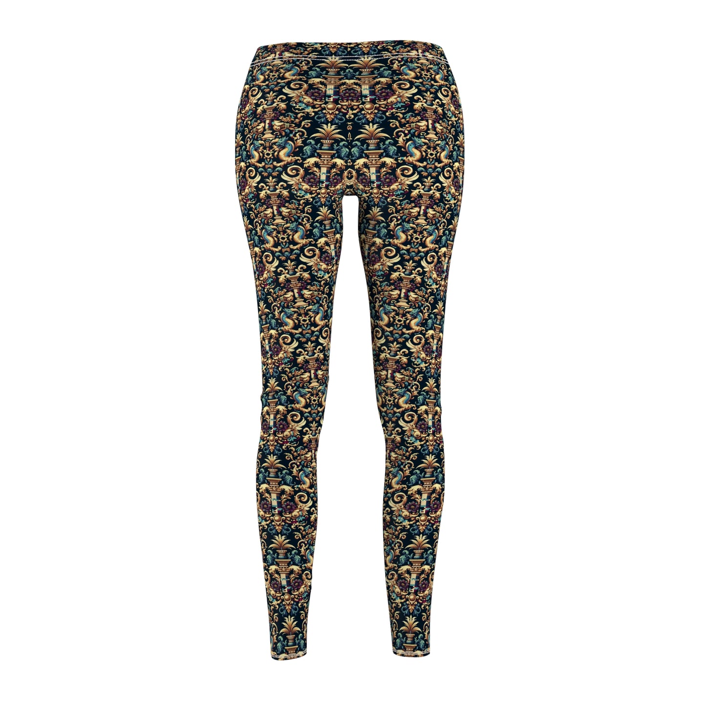 Digital Renaissance Modern Baroque Fusion Women's Cut & Sew Casual Leggings - 8404 Design-57