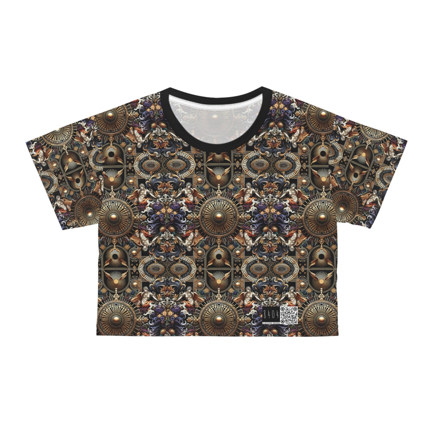 Digital Renaissance Luxurious Streetwear Inspired By Classical Art With a Modern Twist Crop Tee - 8404 Design-55