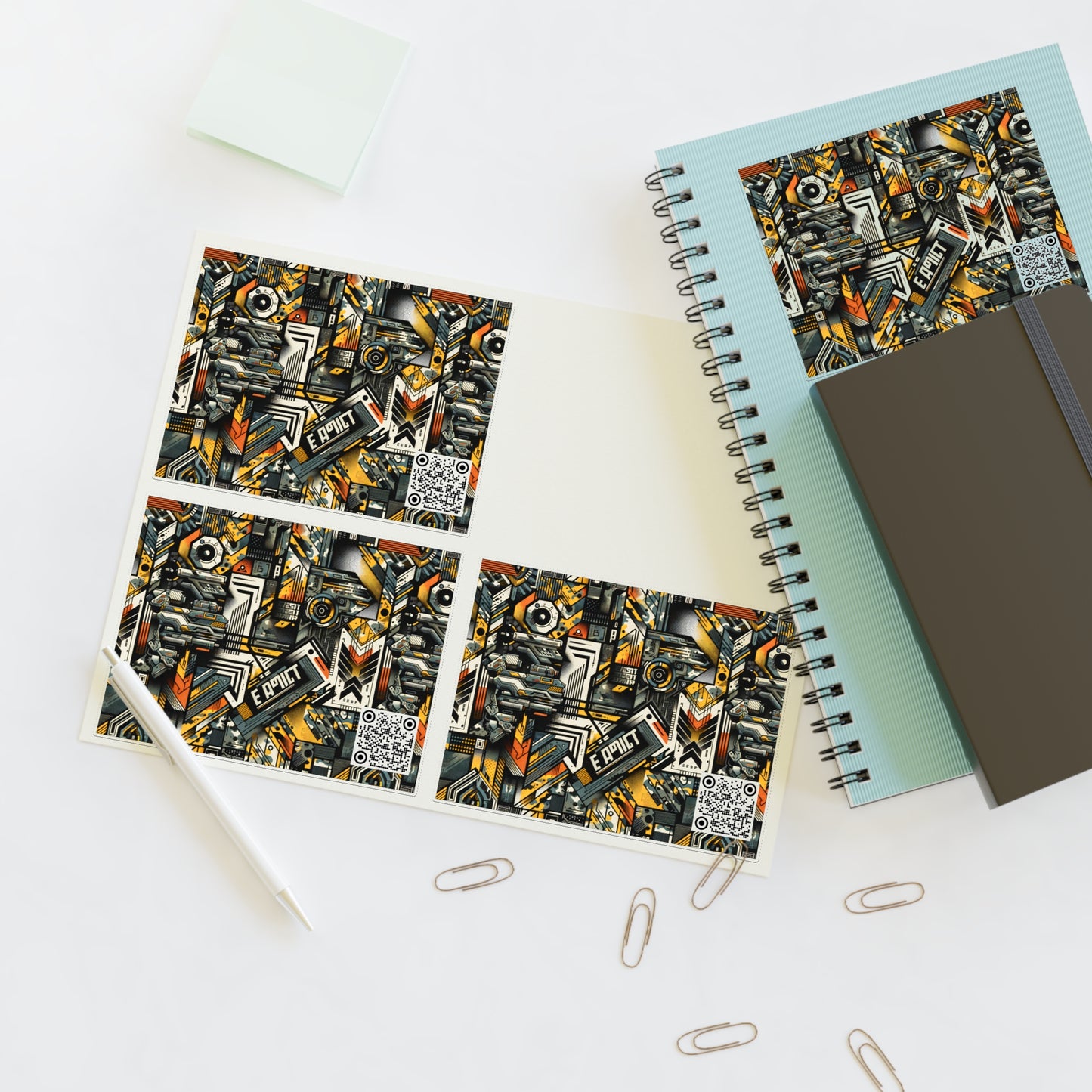 Digital Punk Futuristic Grunge Sticker Sheets - 8404 Design-49