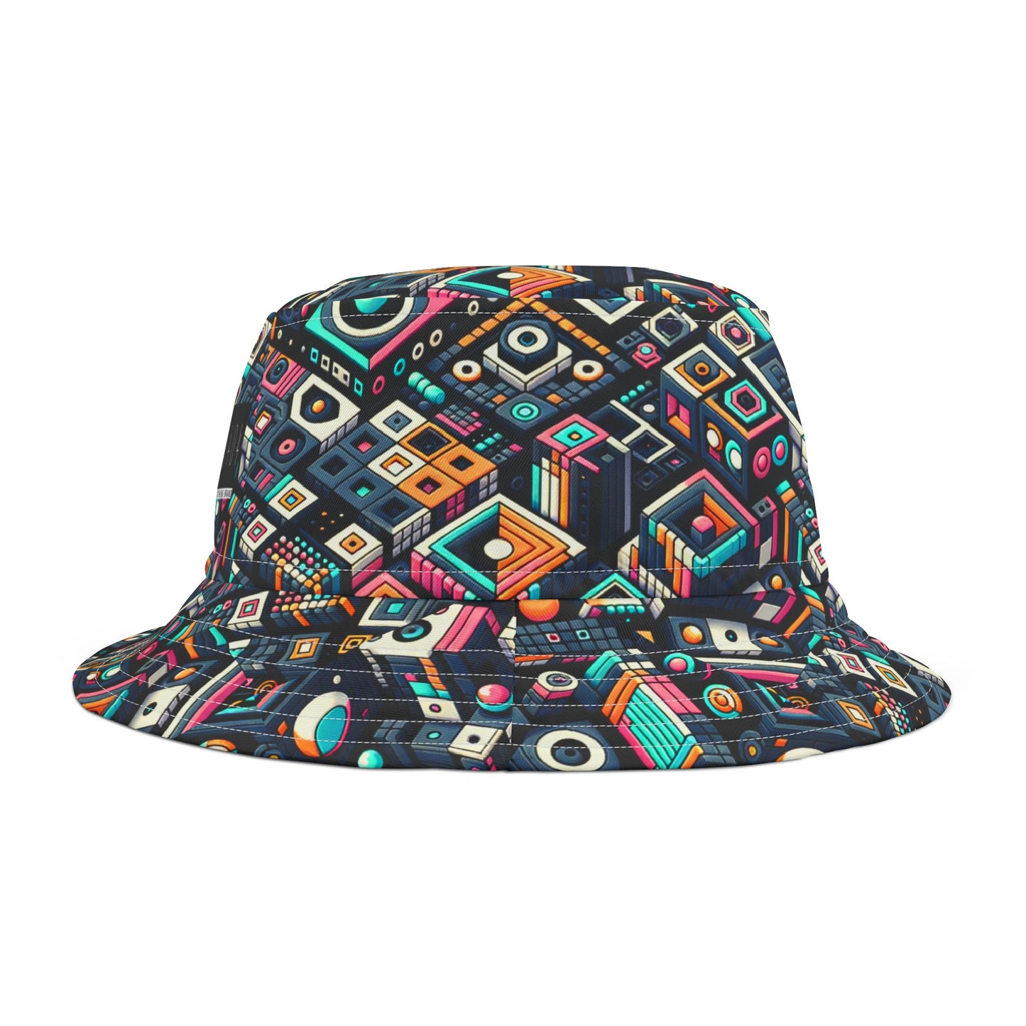 Digital Art Movement Contemporary Digital Bucket Hat - 8404 Design-56