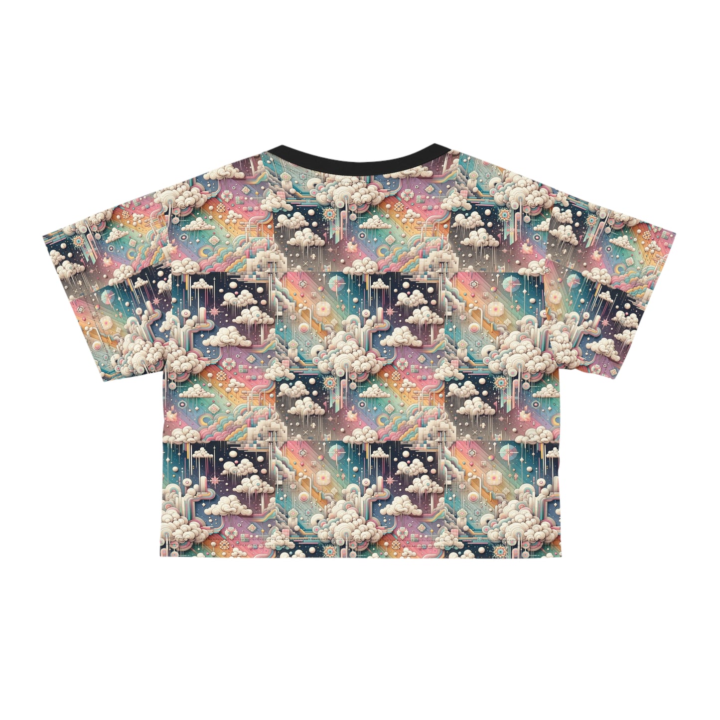 Digital Dreamland Whimsical and Nostalgic Streetwear With a Digital Twist Crop Tee - 8404 Design-52