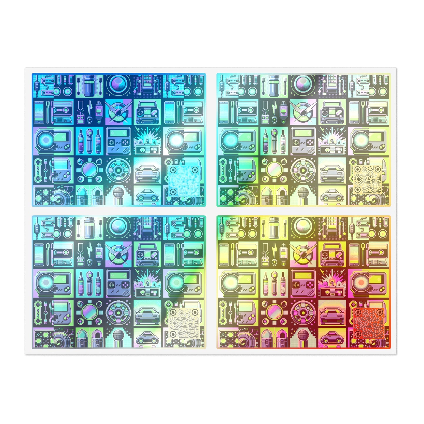 Retro Tech Graphics Tech-Inspired Nostalgia Sticker Sheets - 8404 Design-55