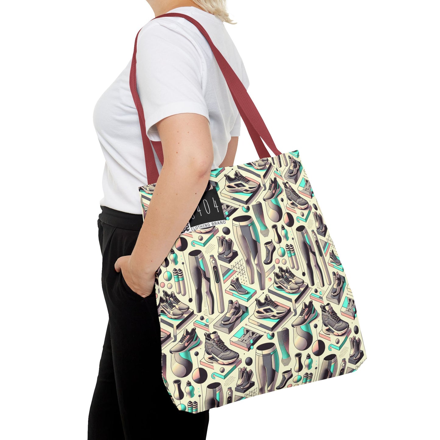 Tech-Infused Athleisure Futuristic Athletic Tech Tote Bag - 8404 Design-44