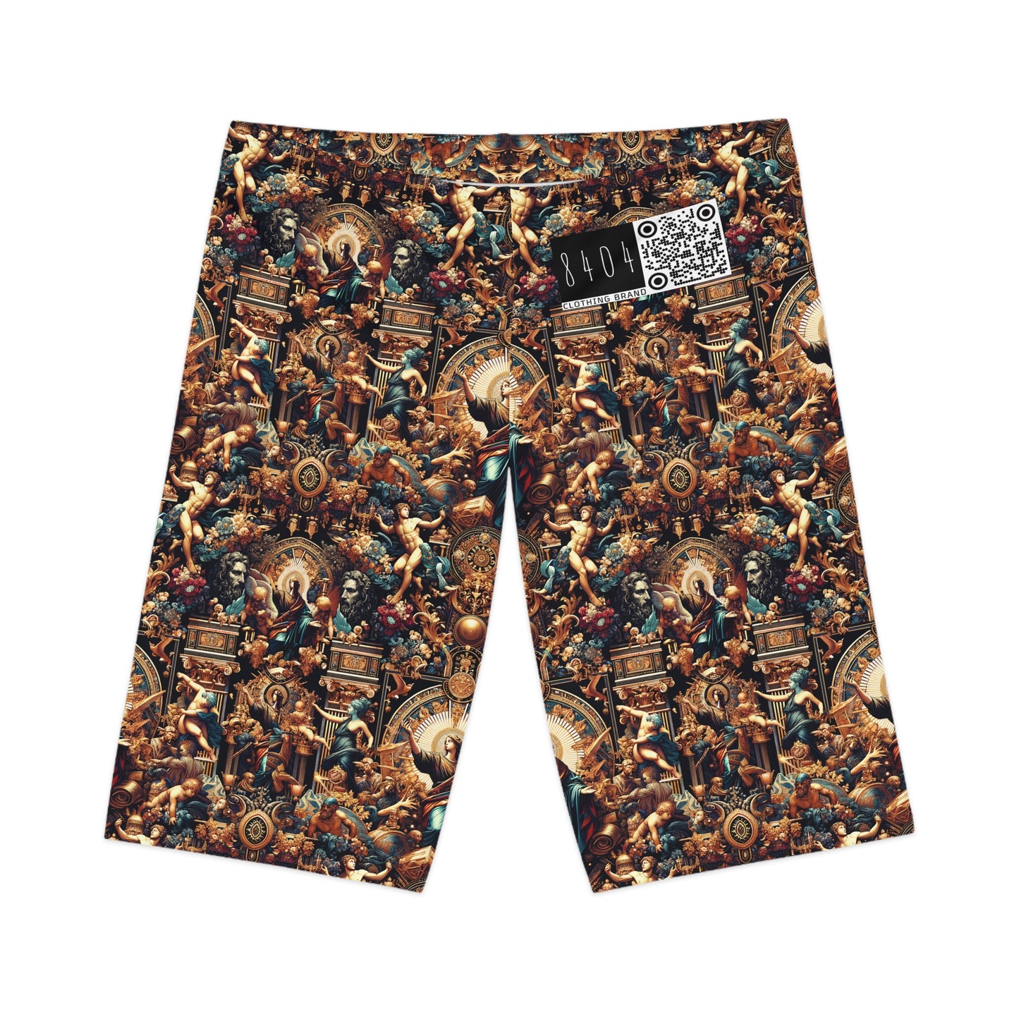 Digital Renaissance Luxurious Streetwear Inspired By Classical Art With a Modern Twist Women's Bike Shorts - 8404 Design-64