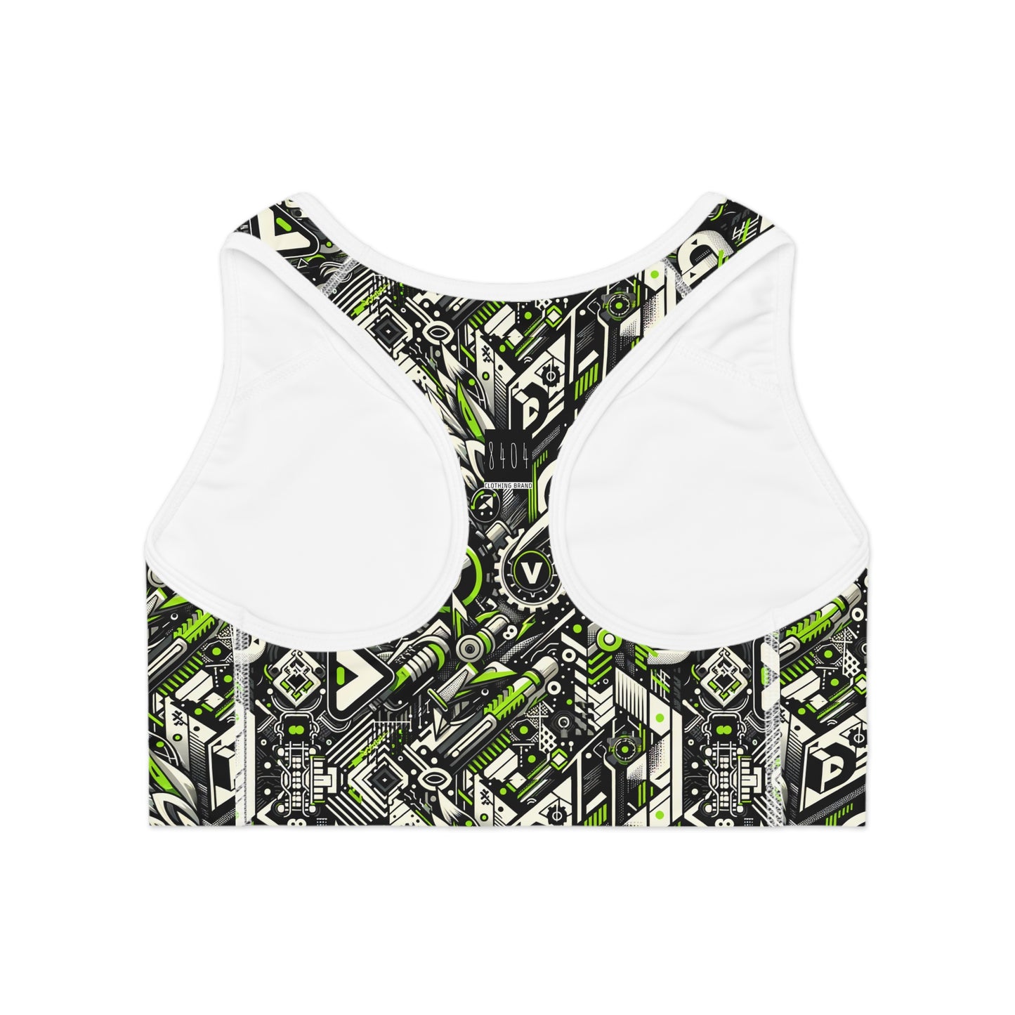 Graffiti Tech Fusion Bold Streetwear Fusion Sports Bra - 8404 Design-59