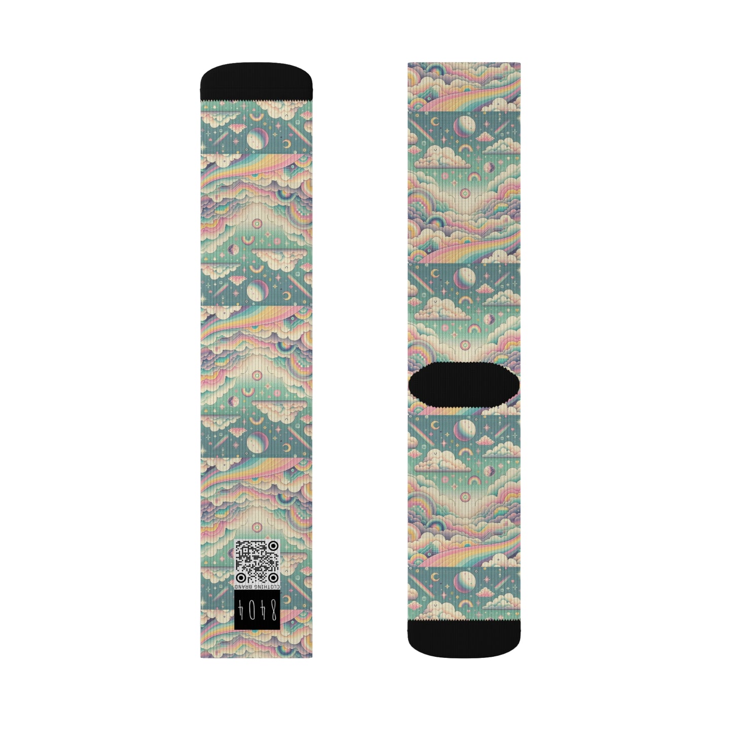 Digital Dreamland Whimsical and Nostalgic Streetwear With a Digital Twist Sublimation Socks - 8404 Design-65