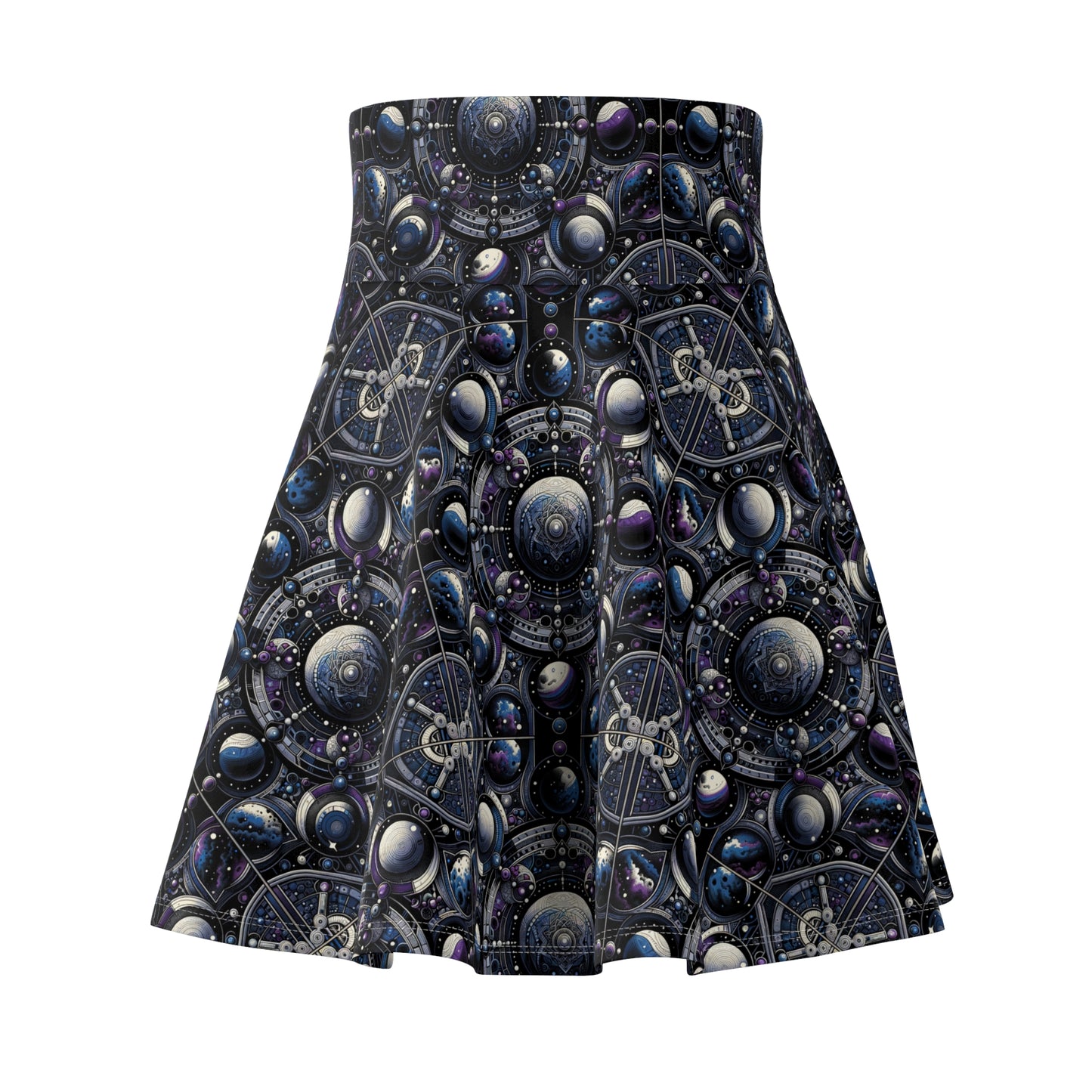 Tech Astronaut Tech-Forward Streetwear Meets Space Exploration Women's Skater Skirt - 8404 Design-46