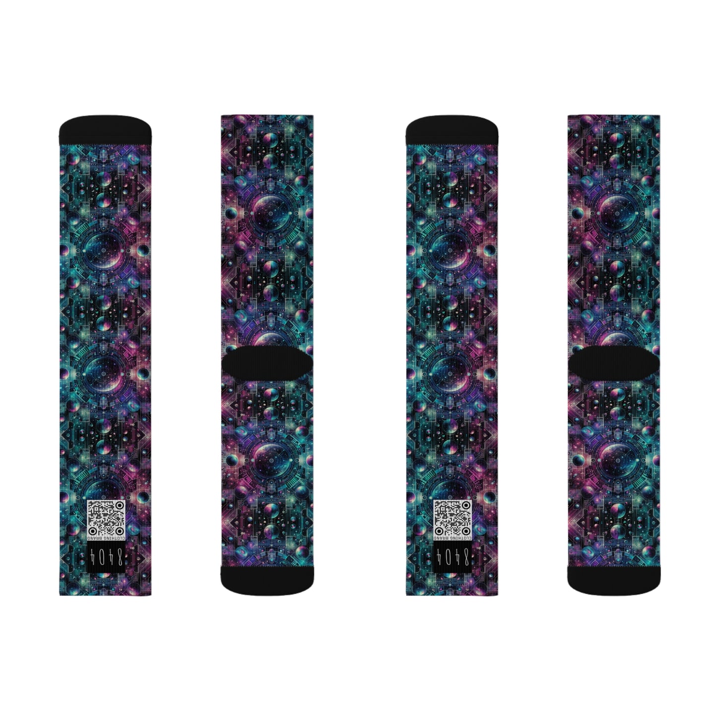 Galactic Hues Tech-Forward Cosmic Fusion Sublimation Socks - 8404 Design-59