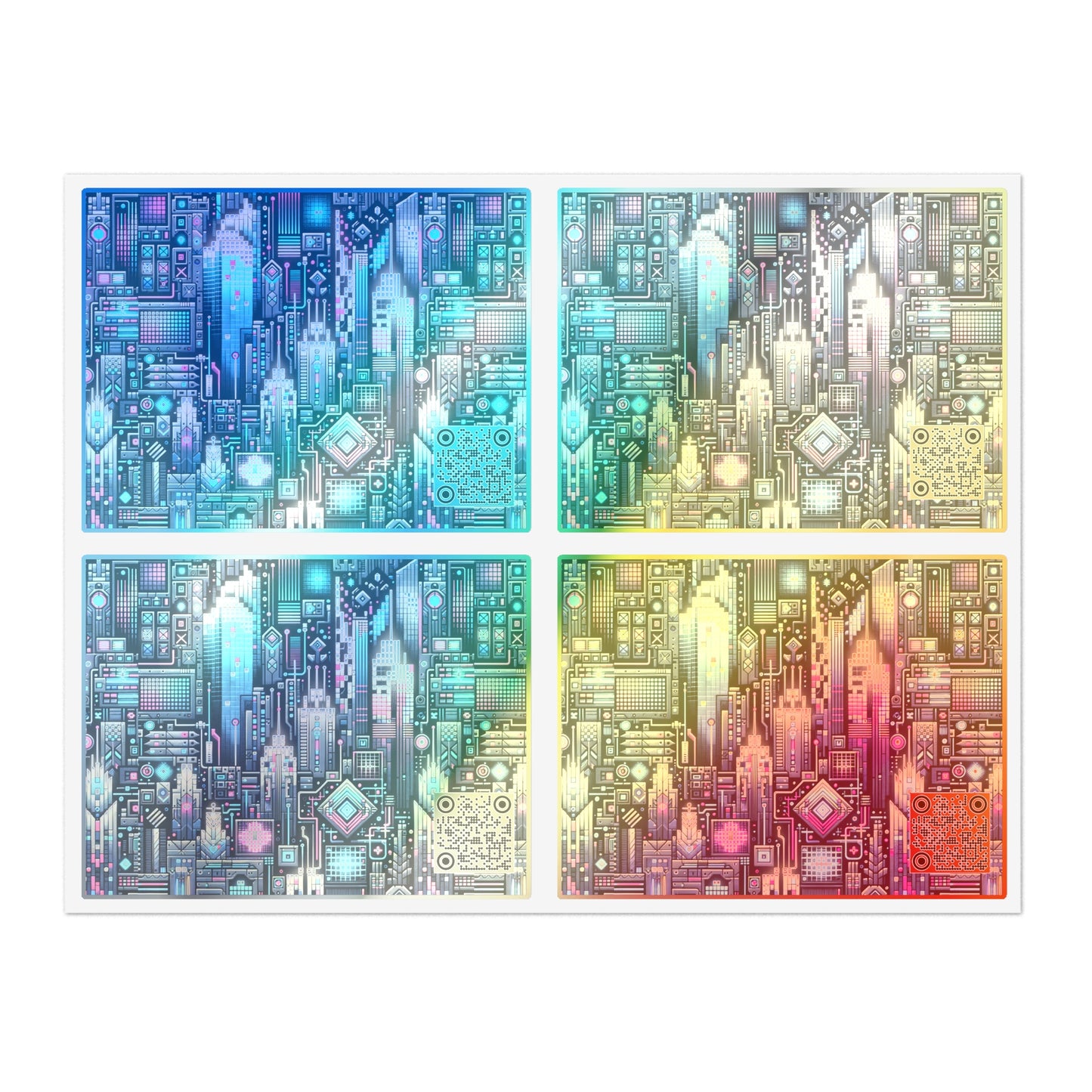 Digital Renaissance Tech-Forward Maximalism Sticker Sheets - 8404 Design-56