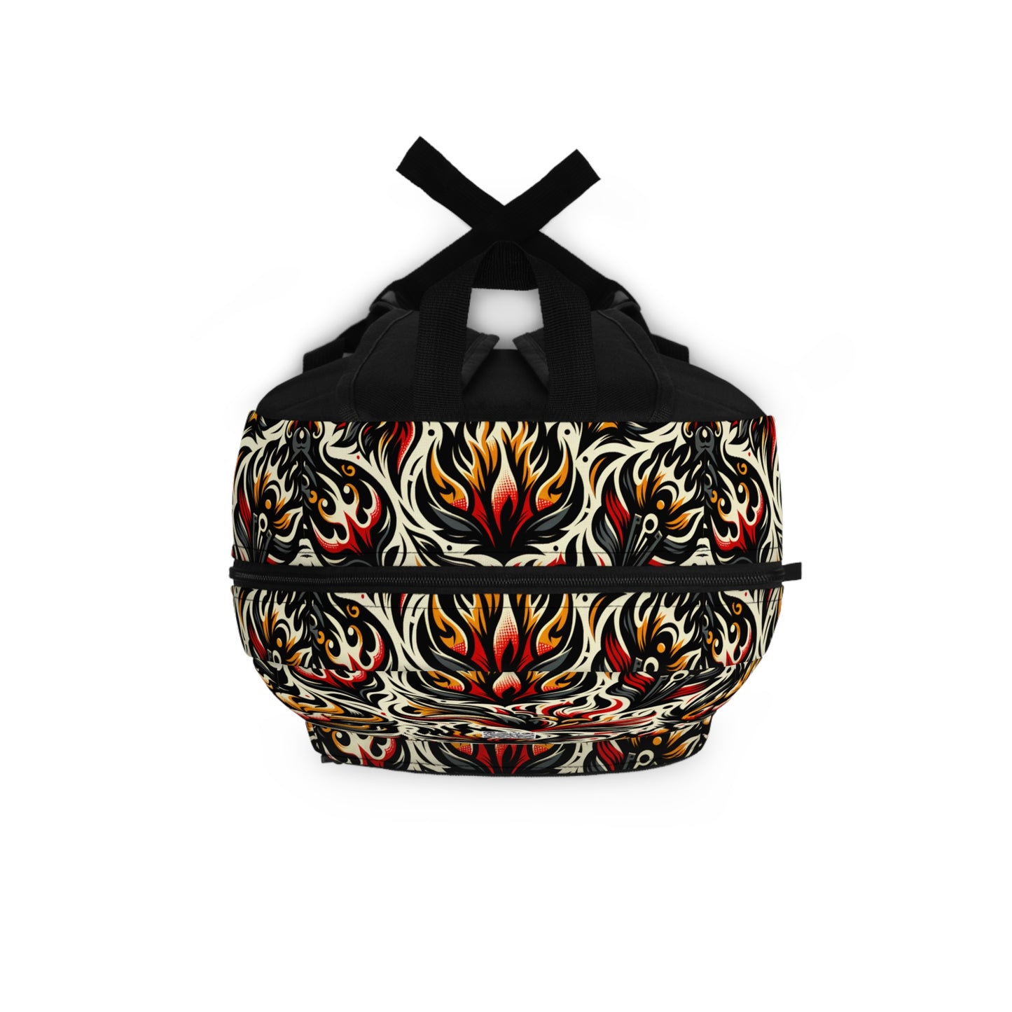 Fire & Flames Bold Streetwear Statement Backpack - 8404 Design-57