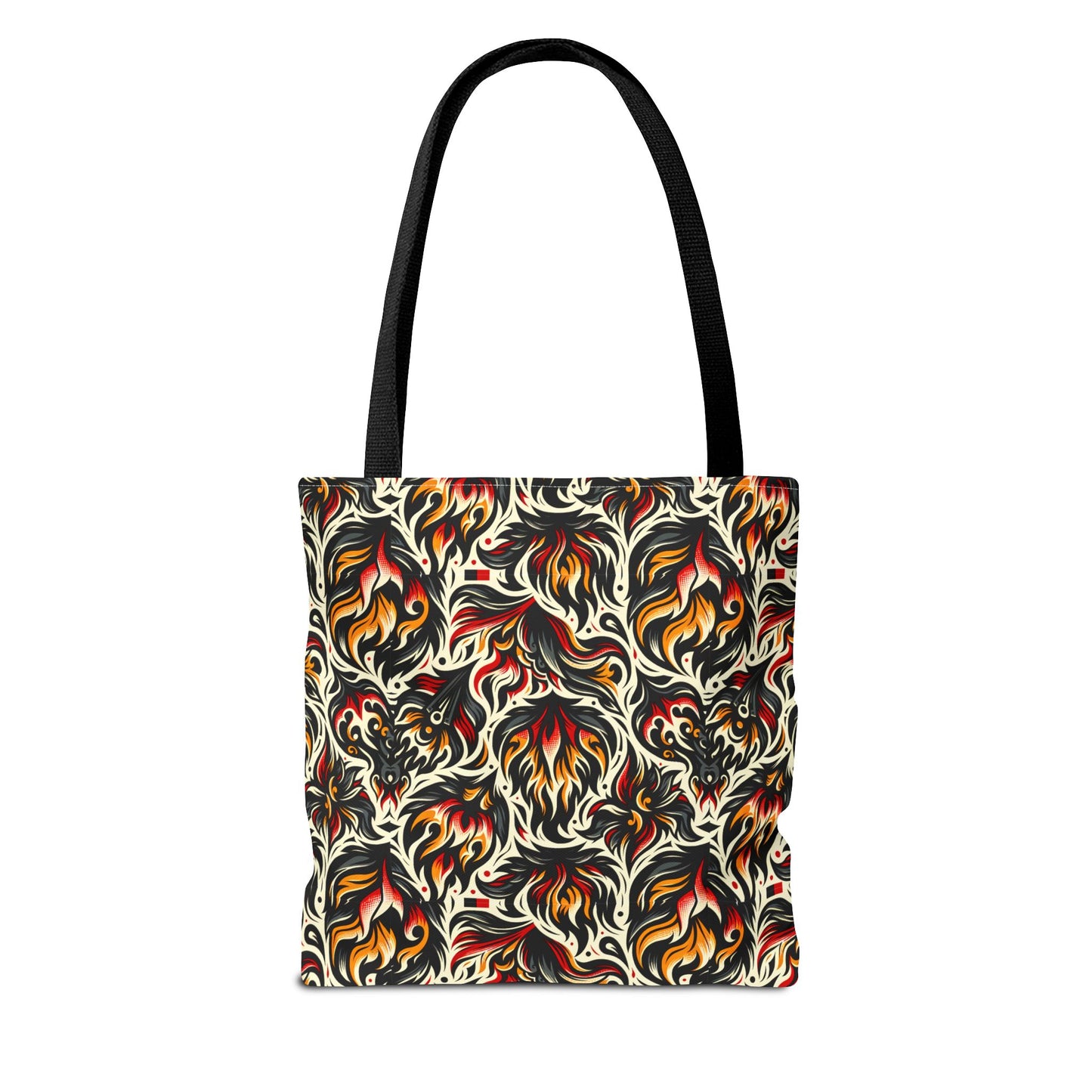 Fire & Flames Bold Streetwear Statement Tote Bag - 8404 Design-57