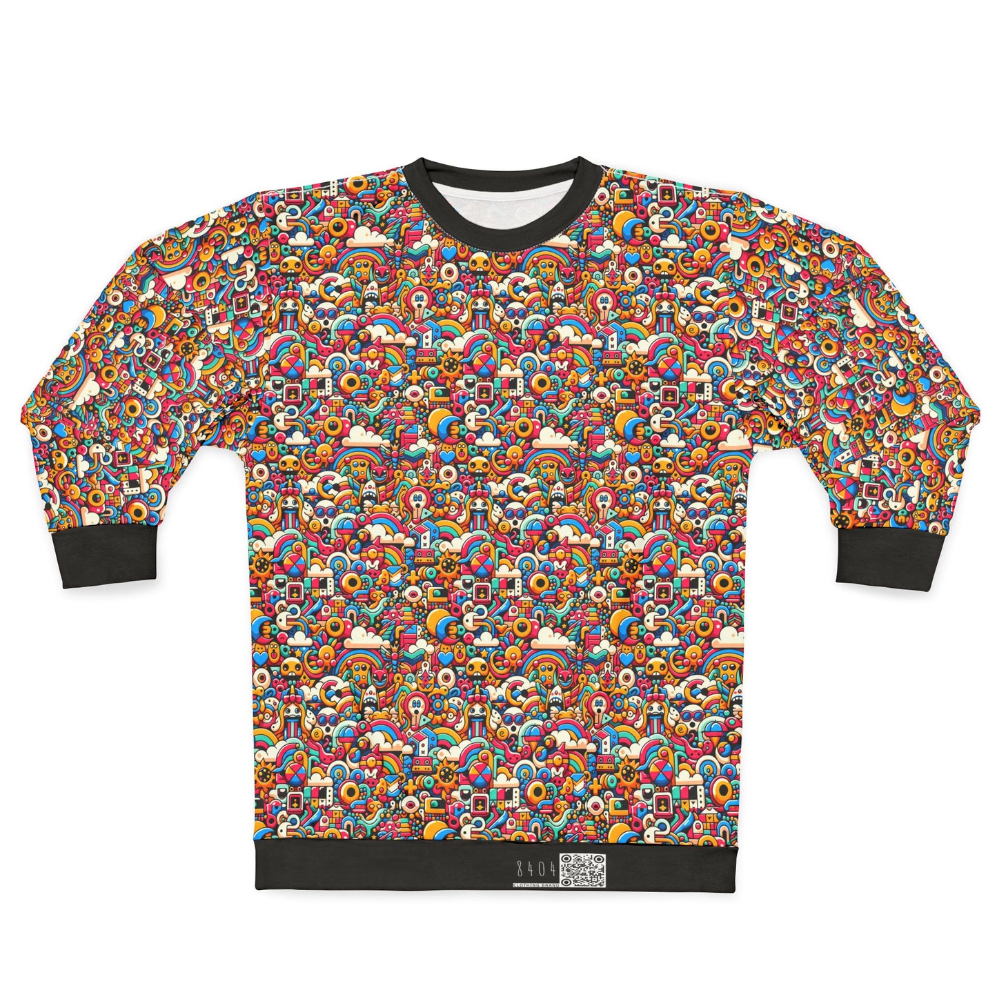 Neon Pop Playful Pop Culture Mashup Sweatshirt - 8404 Design-62