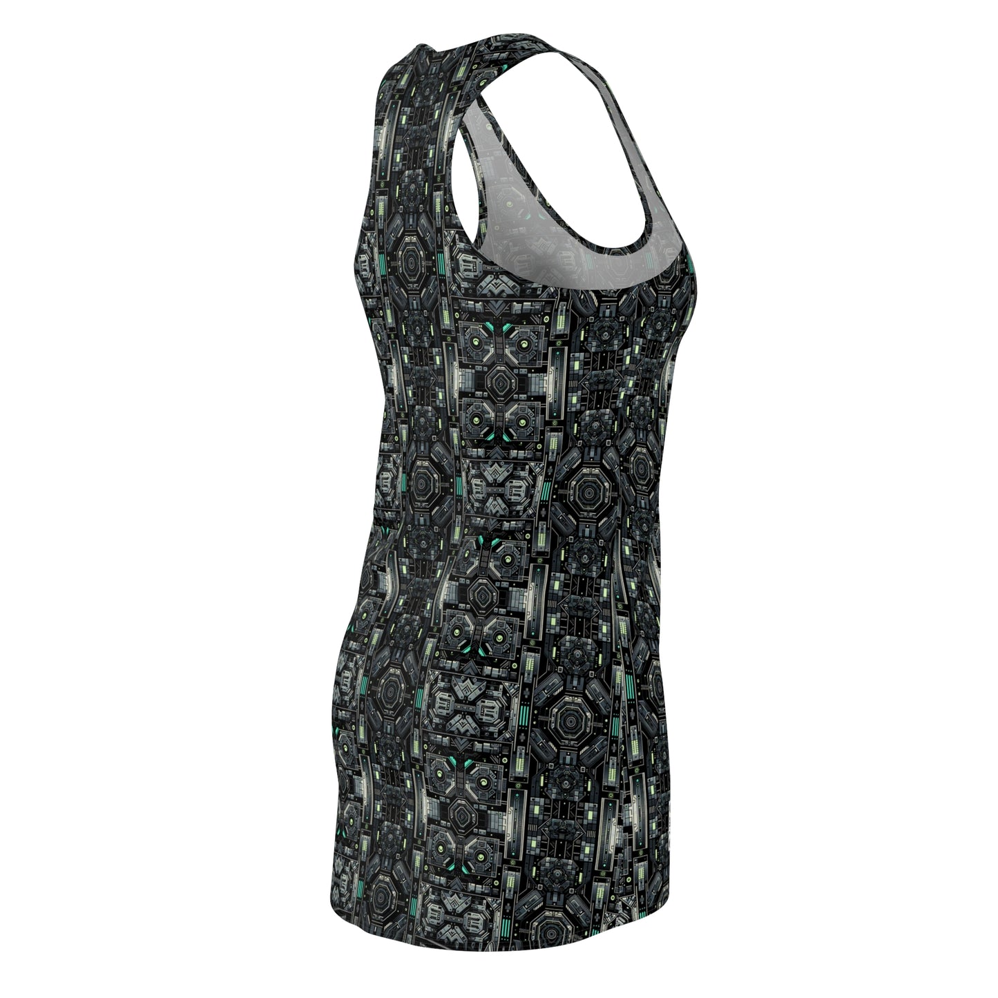 Tech Noir Tech-Forward Minimalism Women's Cut & Sew Racerback Dress - 8404 Design-52