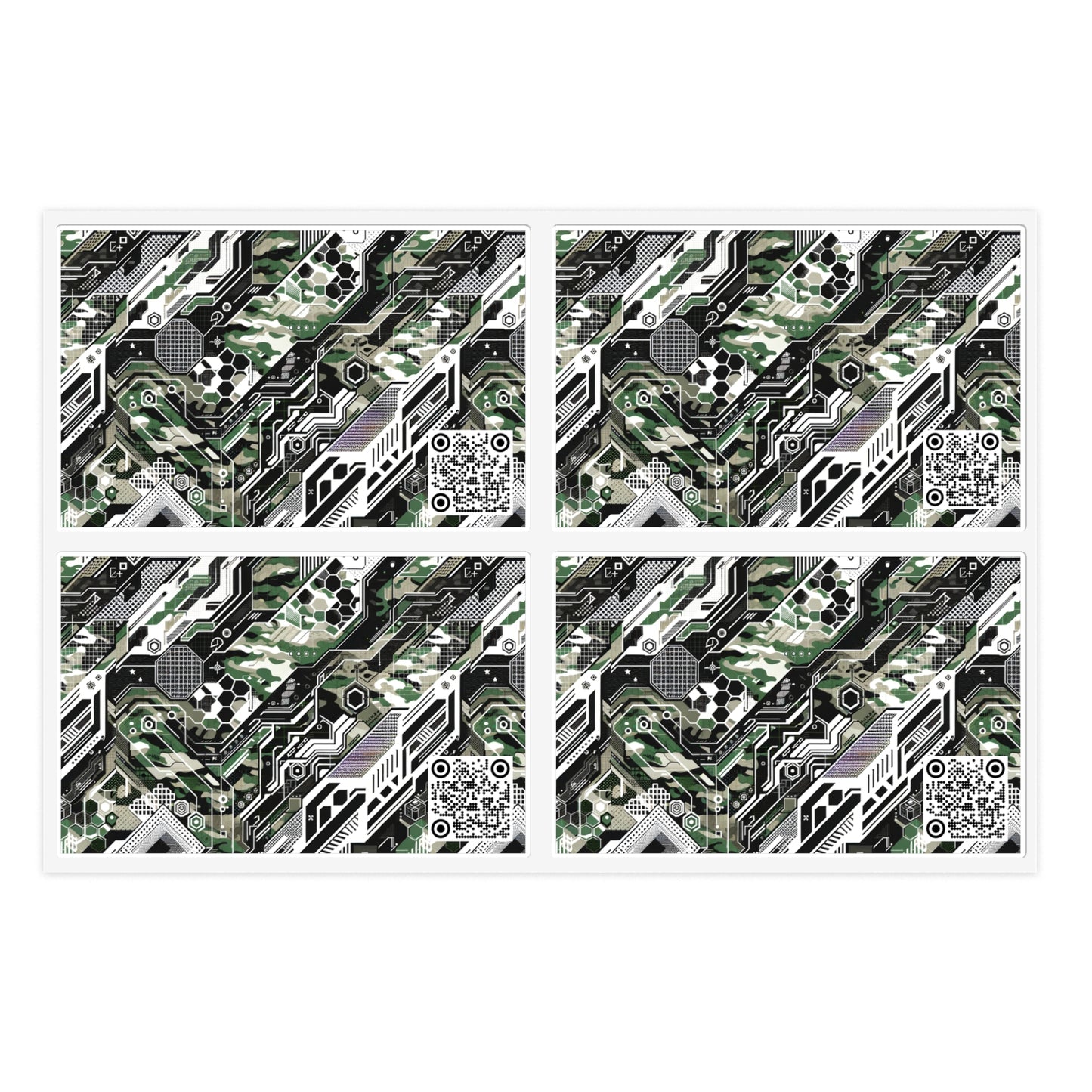 Tech Camo Fusion Tech-Forward Streetwear With a Futuristic Edge Sticker Sheets - 8404 Design-46