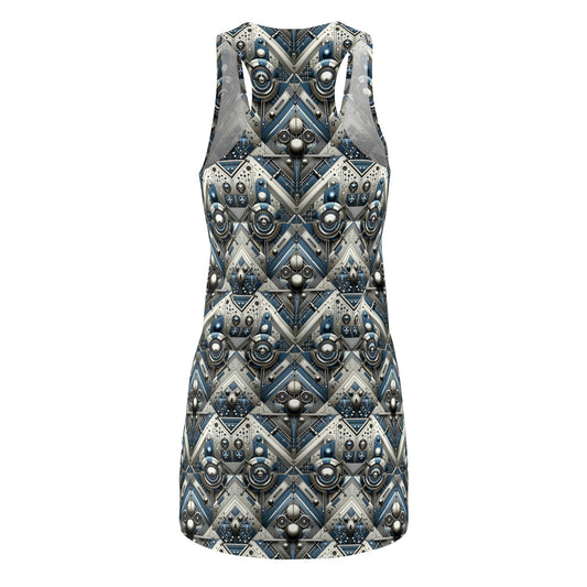 Tech Utility Fusion Tech-Forward Utility With a Futuristic Edge Women's Cut & Sew Racerback Dress - 8404 Design-63