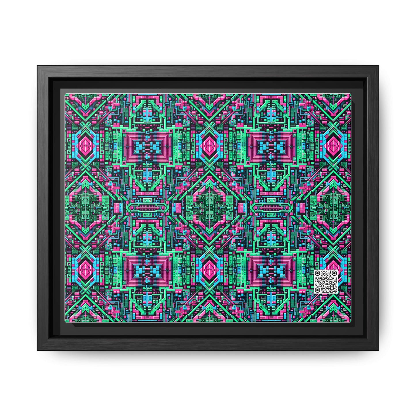 Digital Glitch Vibes Tech-Inspired Streetwear Matte Canvas, Framed (multi-Color) - 8404 Design-71 B