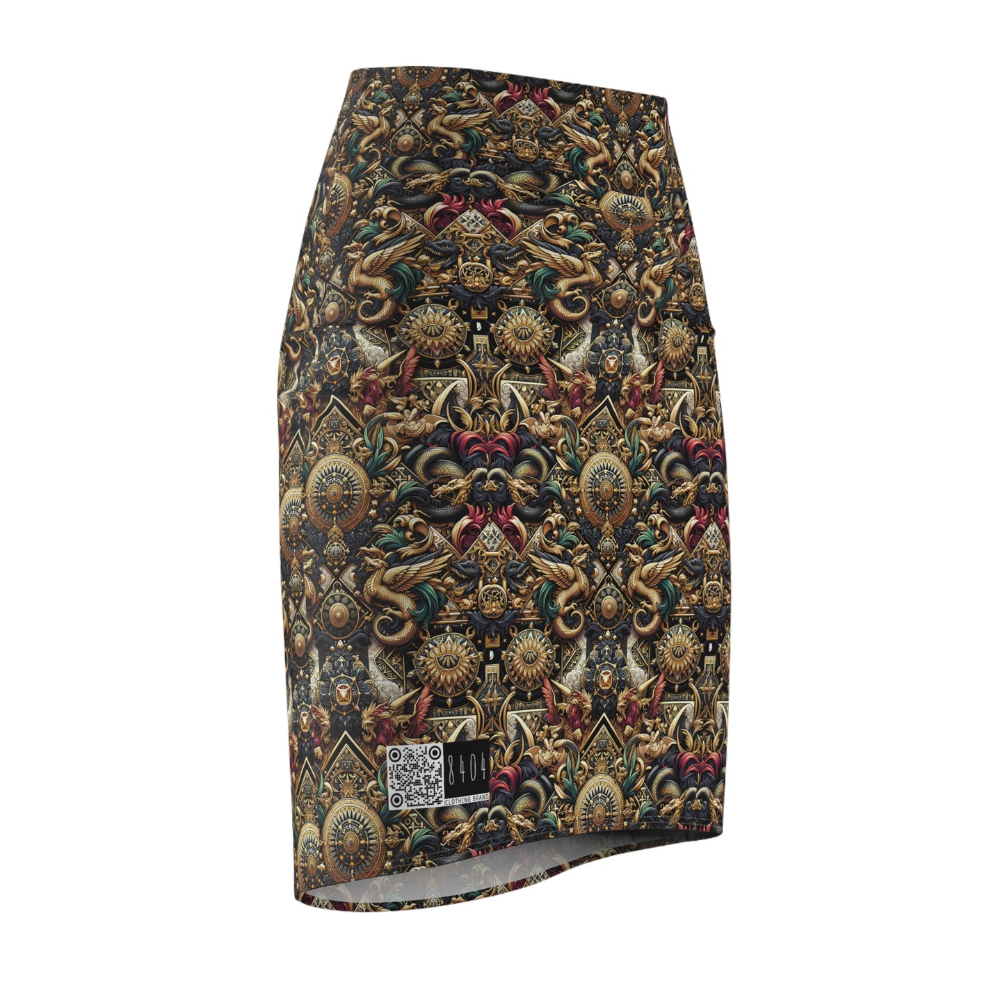 Digital Renaissance Luxurious Streetwear Inspired By Classical Art With a Modern Twist Women's Pencil Skirt - 8404 Design-76
