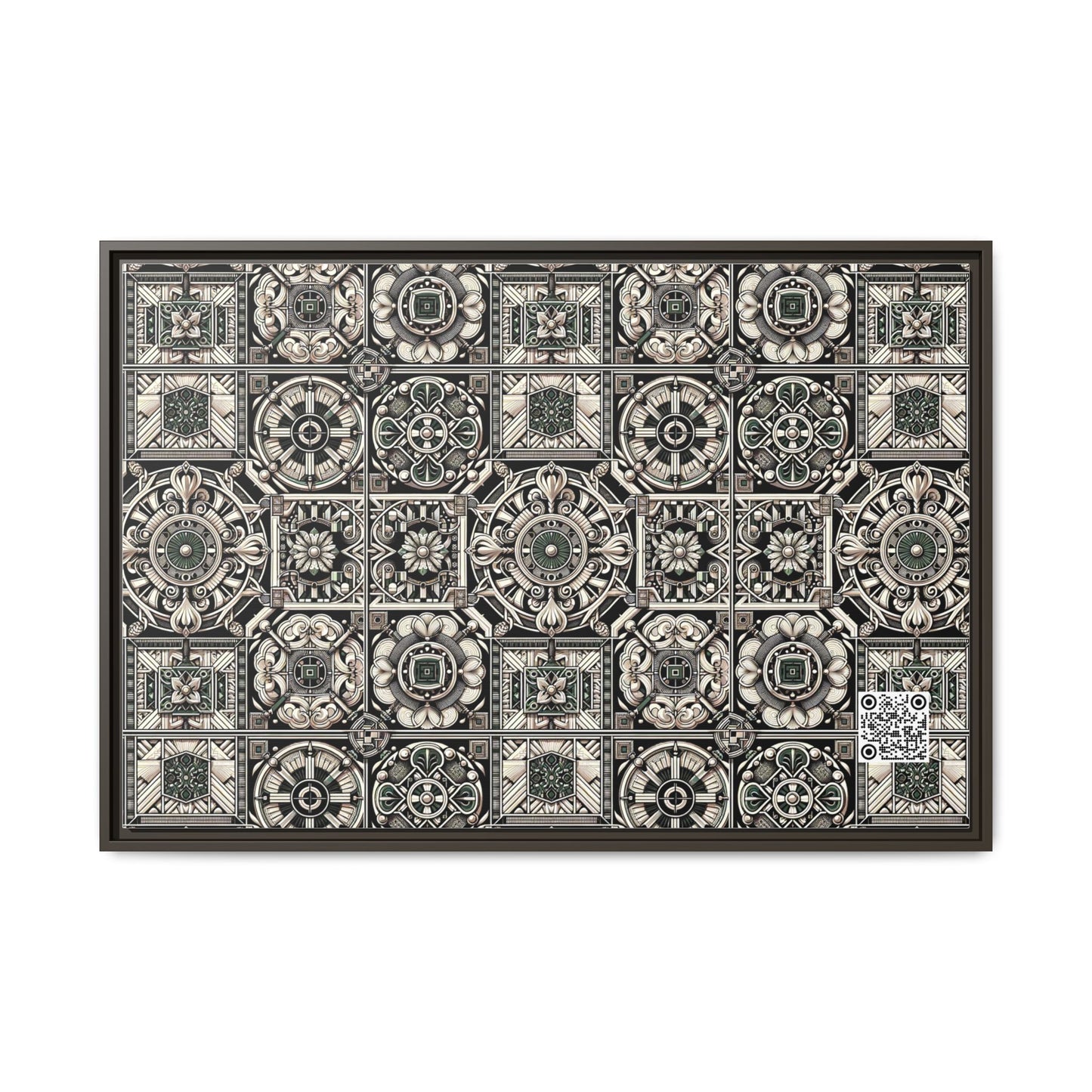 Cyber Garden Party Tech Garden Extravaganza Matte Canvas, Framed (multi-Color) - 8404 Design-45 A