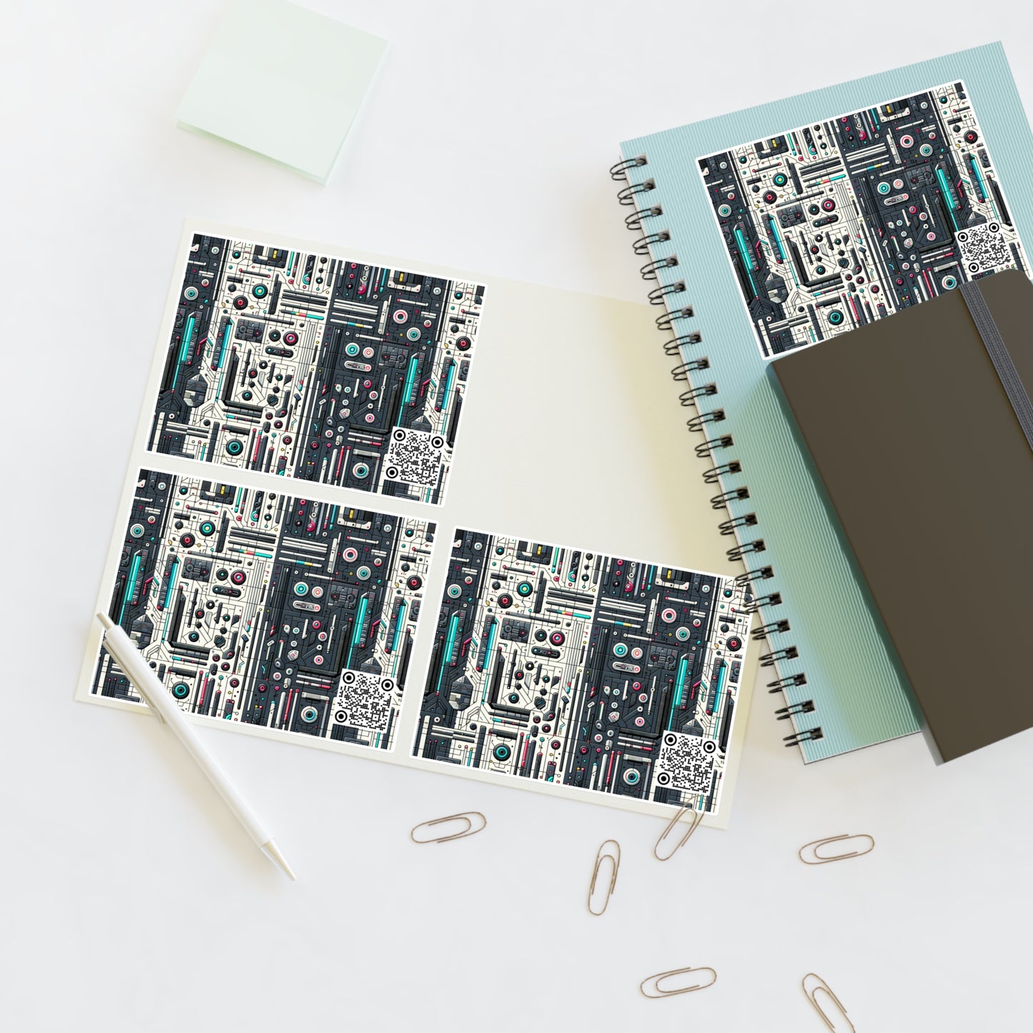 Tech Utility Gear Tech-Forward Minimalism Sticker Sheets - 8404 Design-49