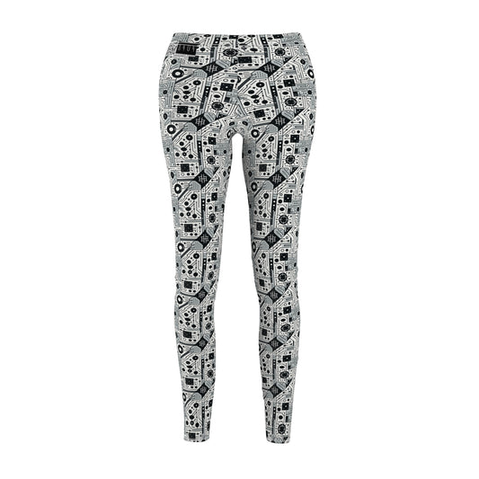 Digital Minimalism Minimalist Tech Women's Cut & Sew Casual Leggings - 8404 Design-48