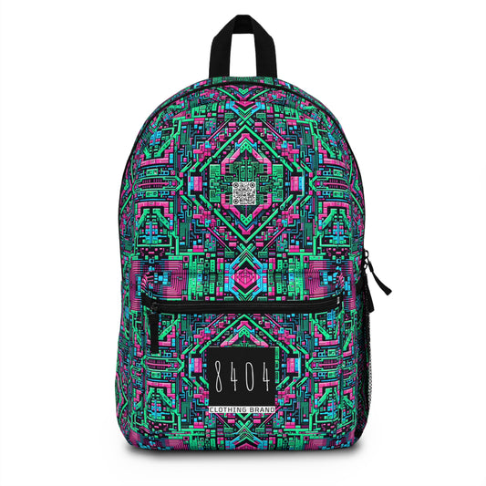 Digital Glitch Vibes Tech-Inspired Streetwear Backpack - 8404 Design-71