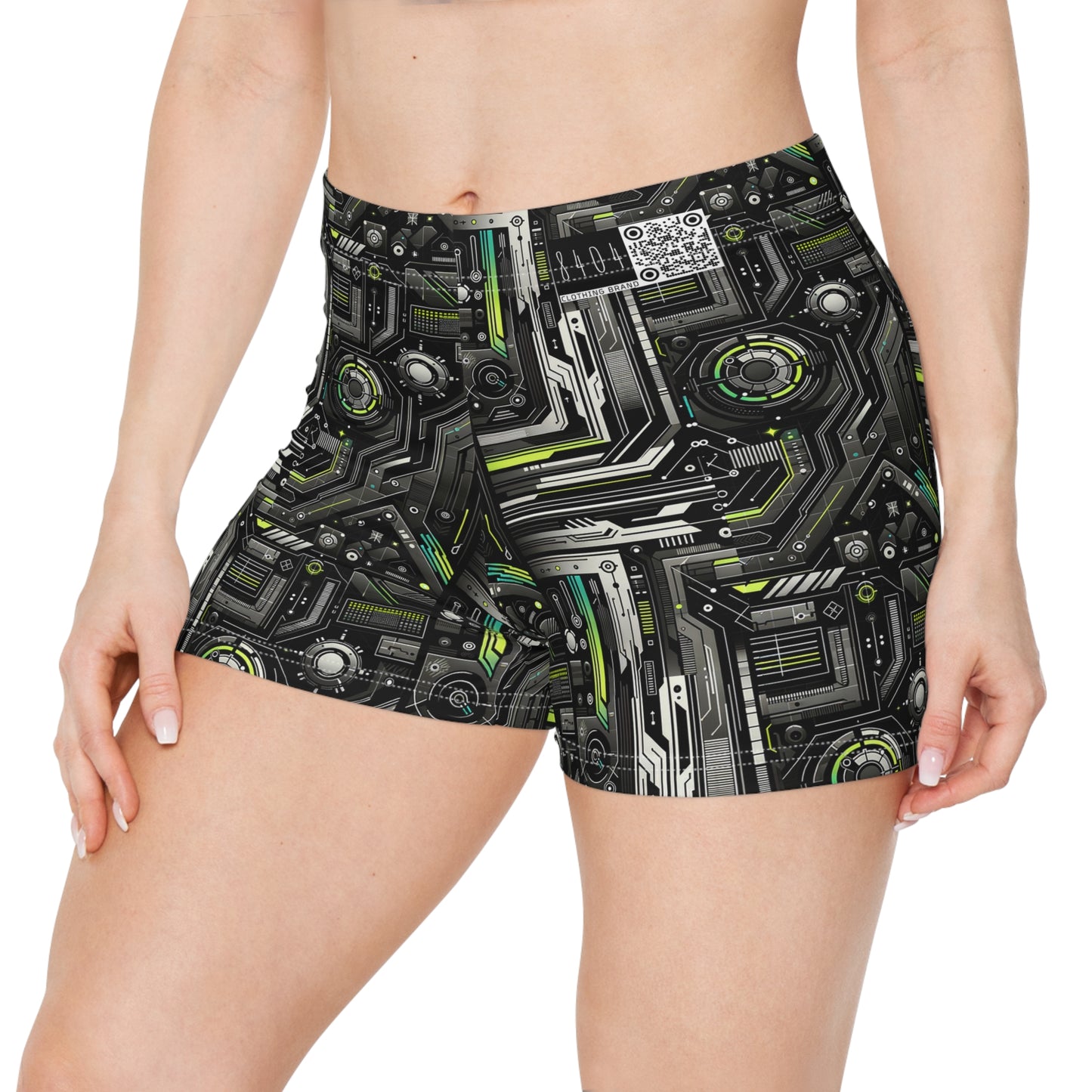 Tech Noir Tech-Forward Minimalism Women's Shorts - 8404 Design-60