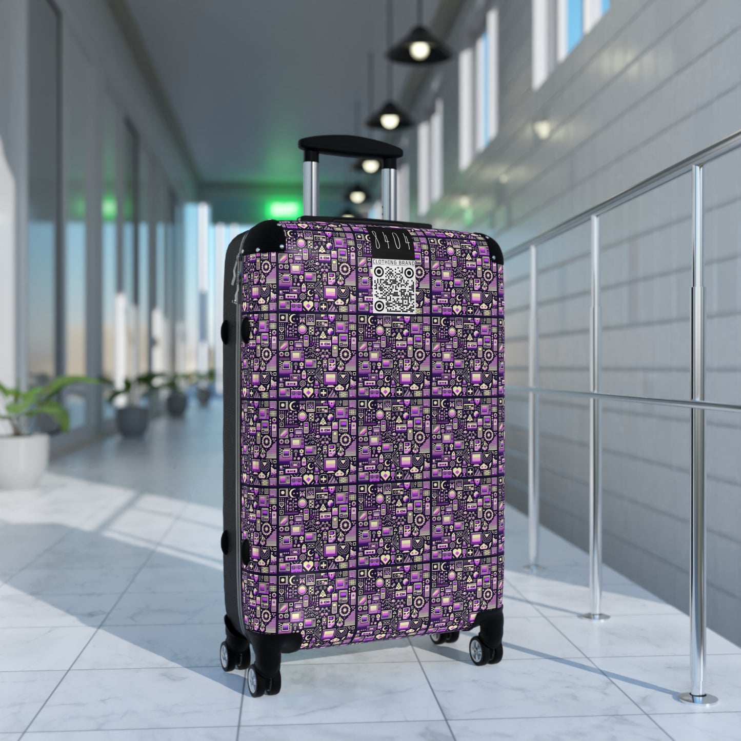 Digital Nostalgia Remix Modern Vintage Fusion Suitcase - 8404 Design-54
